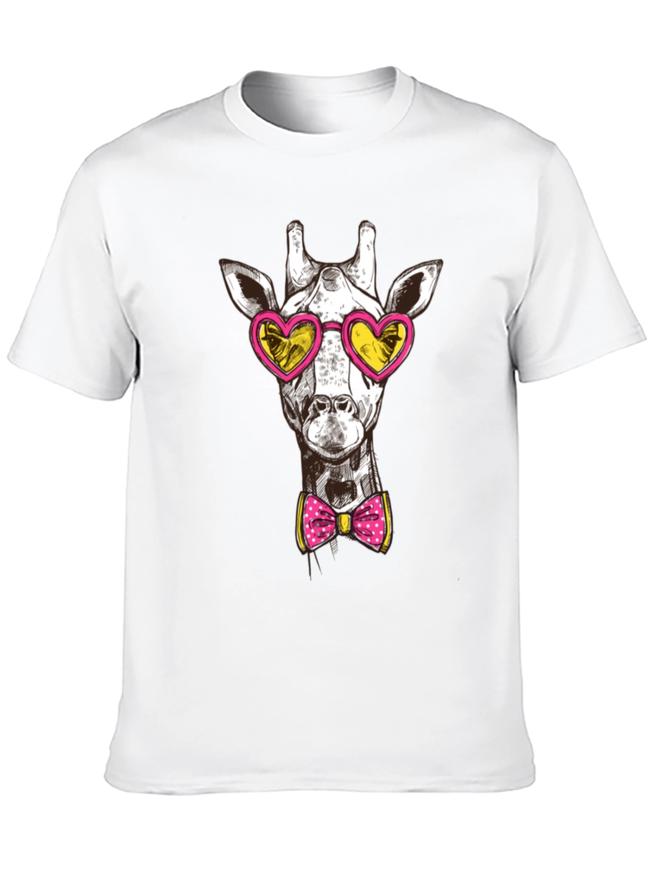 Giraffe Heart Sunglasses Graphic Tee