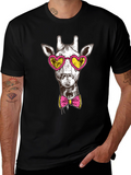 Giraffe Heart Sunglasses Graphic Tee