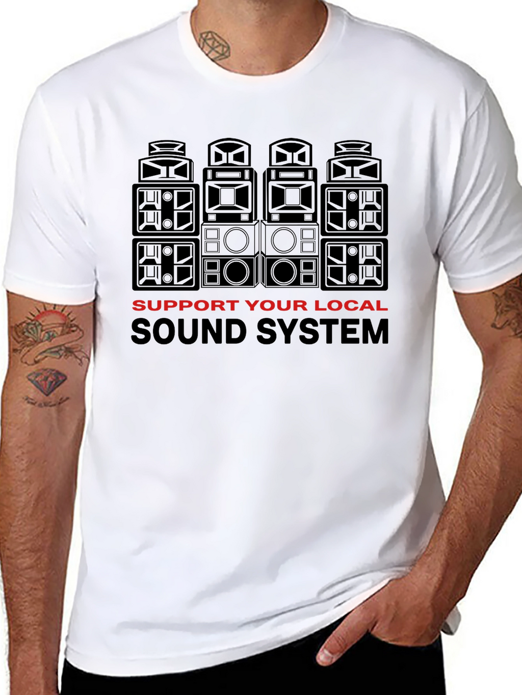 Support Your Local Sound System Black T-Shirt