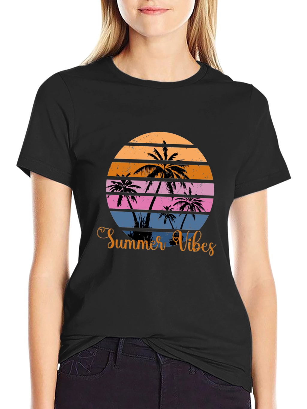 Summer Vibes Palm Tree Graphic Tee