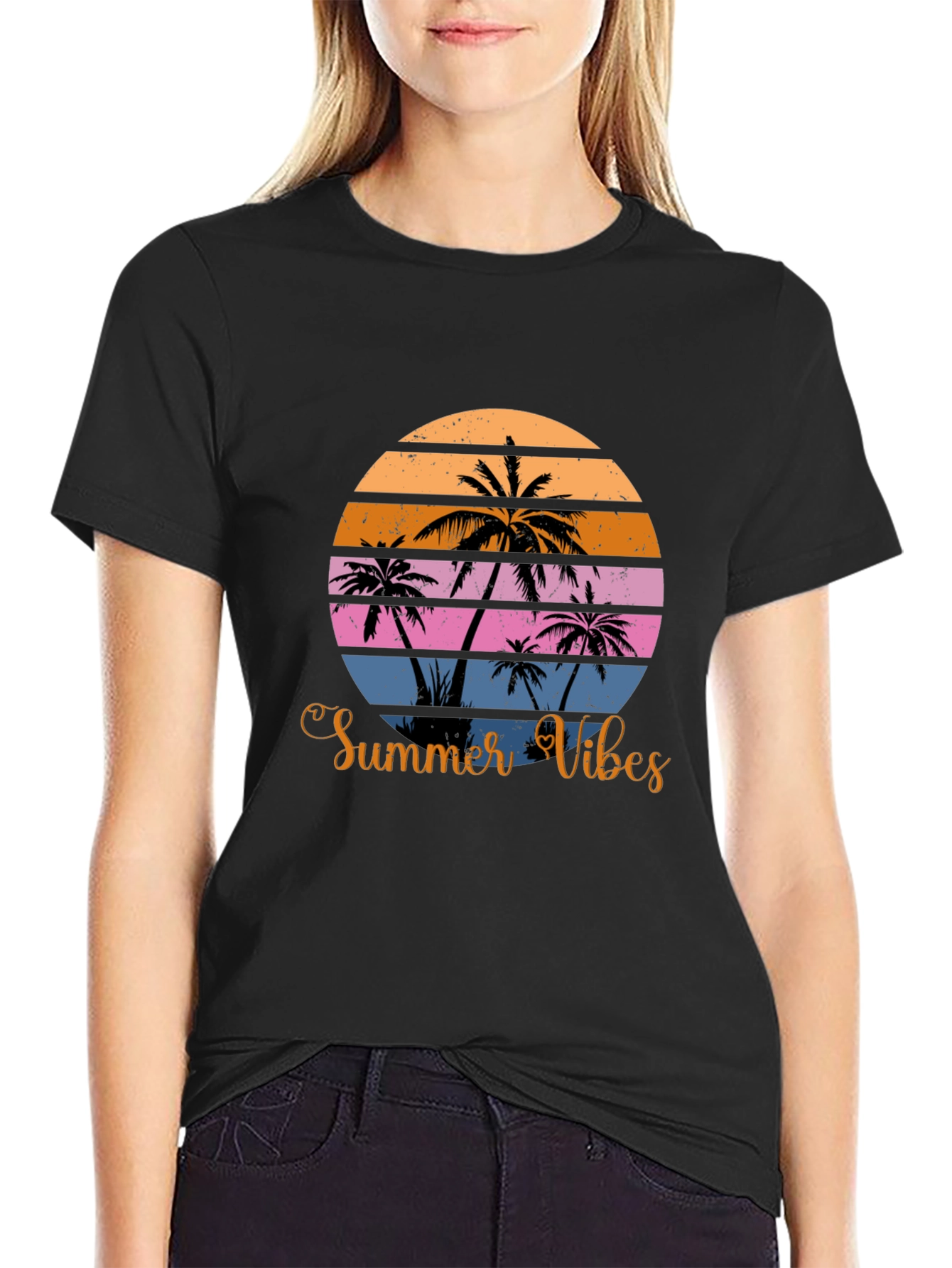 Summer Vibes Palm Tree Graphic Tee