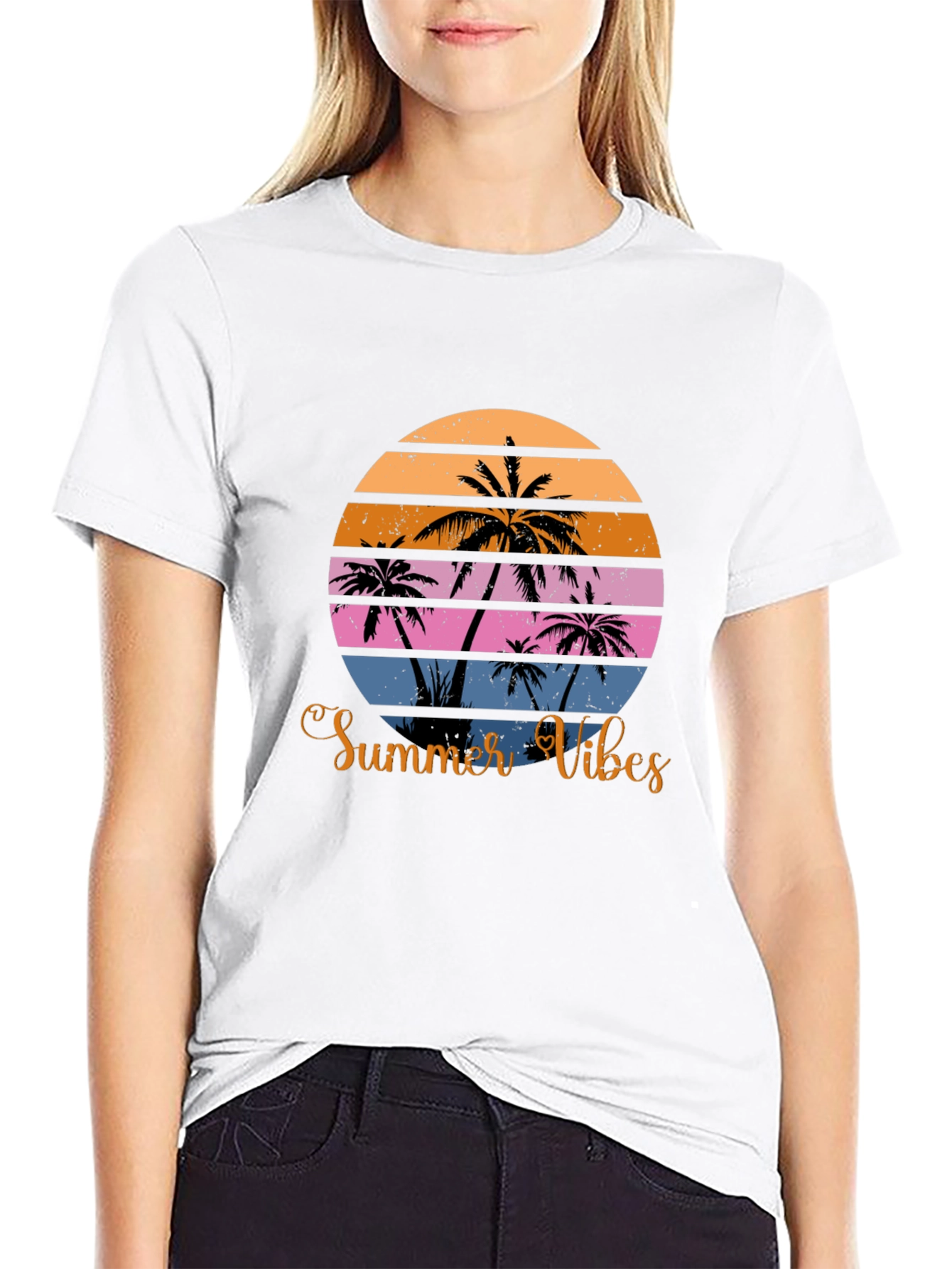 Summer Vibes Palm Tree Graphic Tee