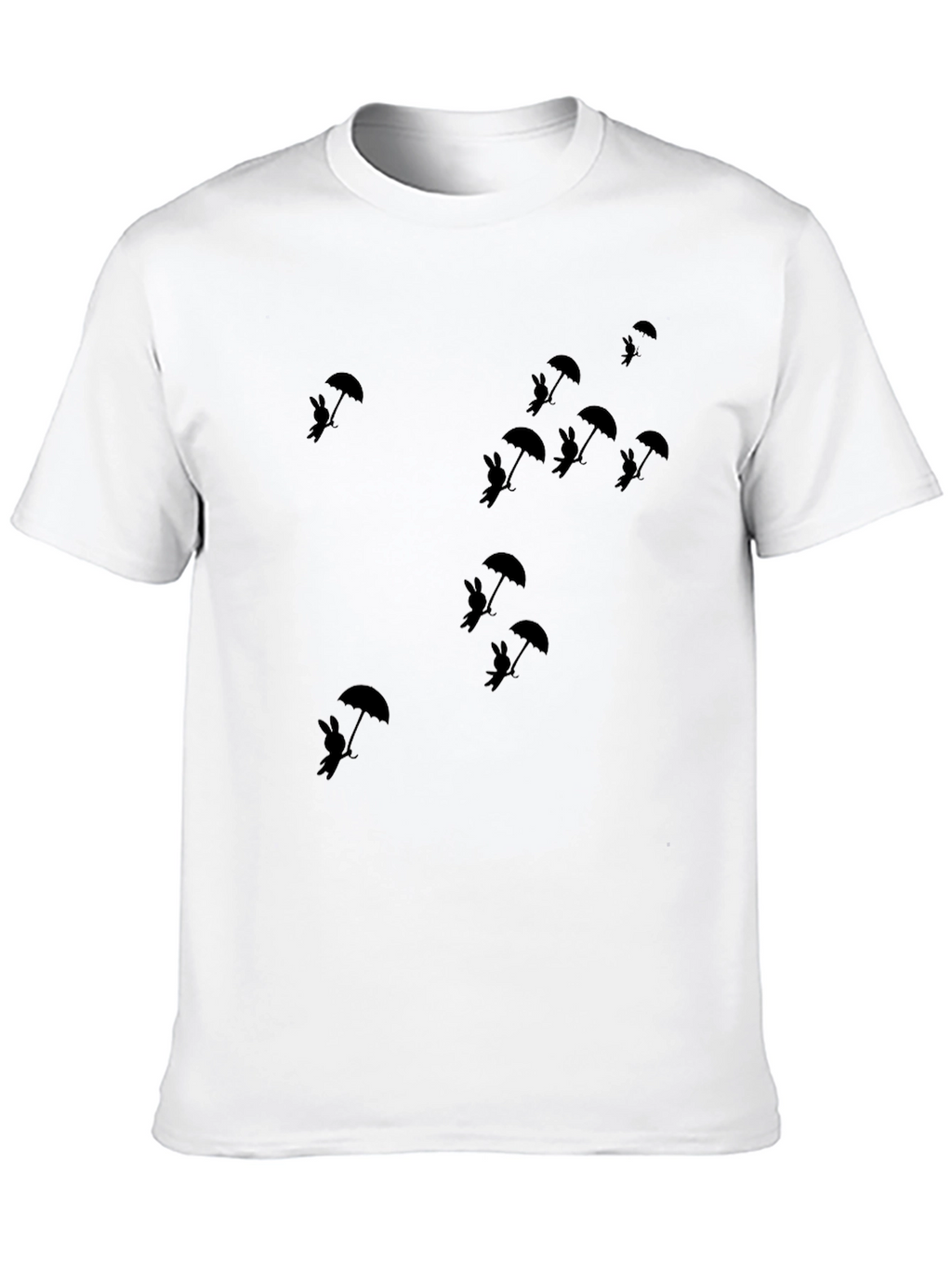 Bunny Umbrella Black Tee