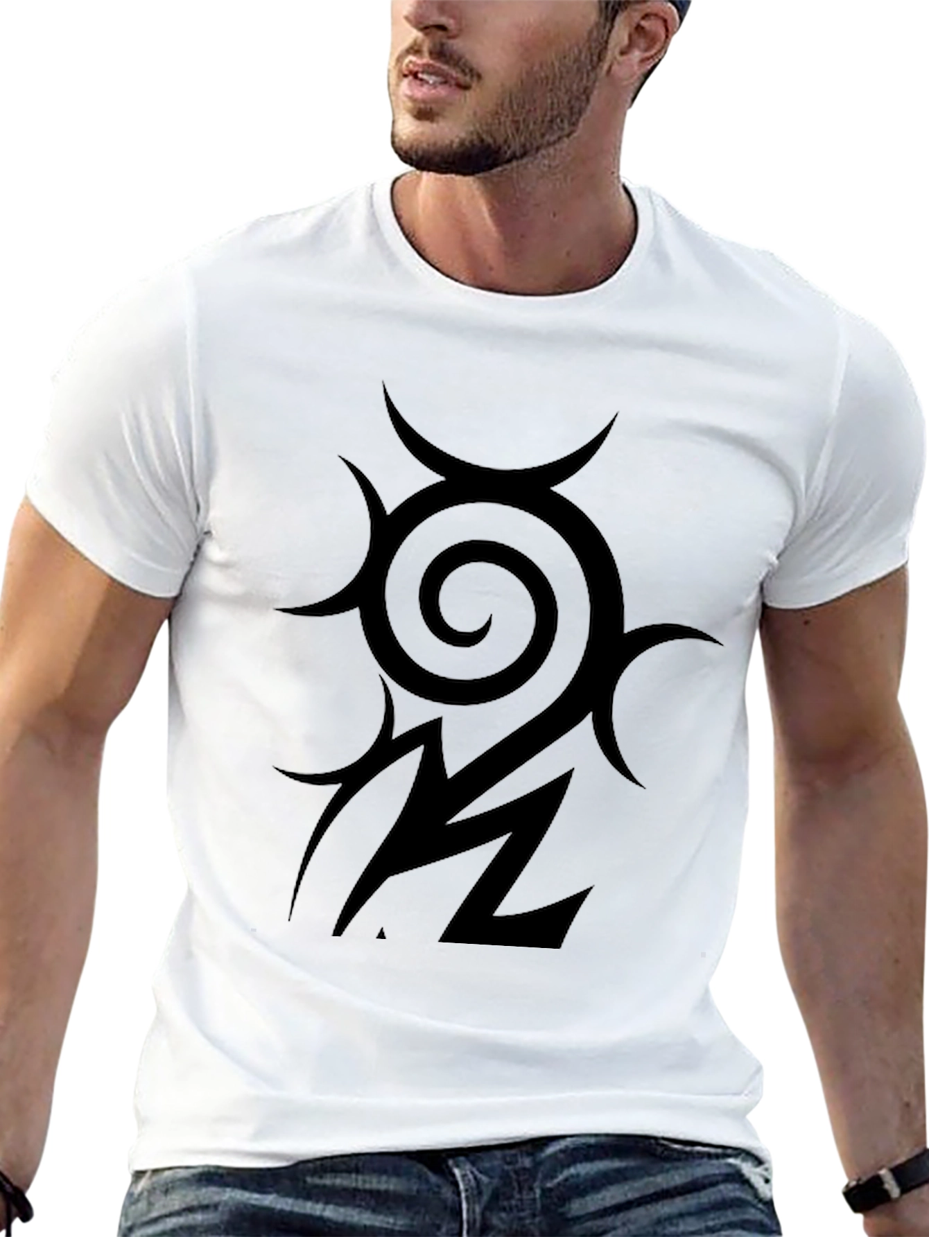 Tribal Symbol Graphic Black T-Shirt