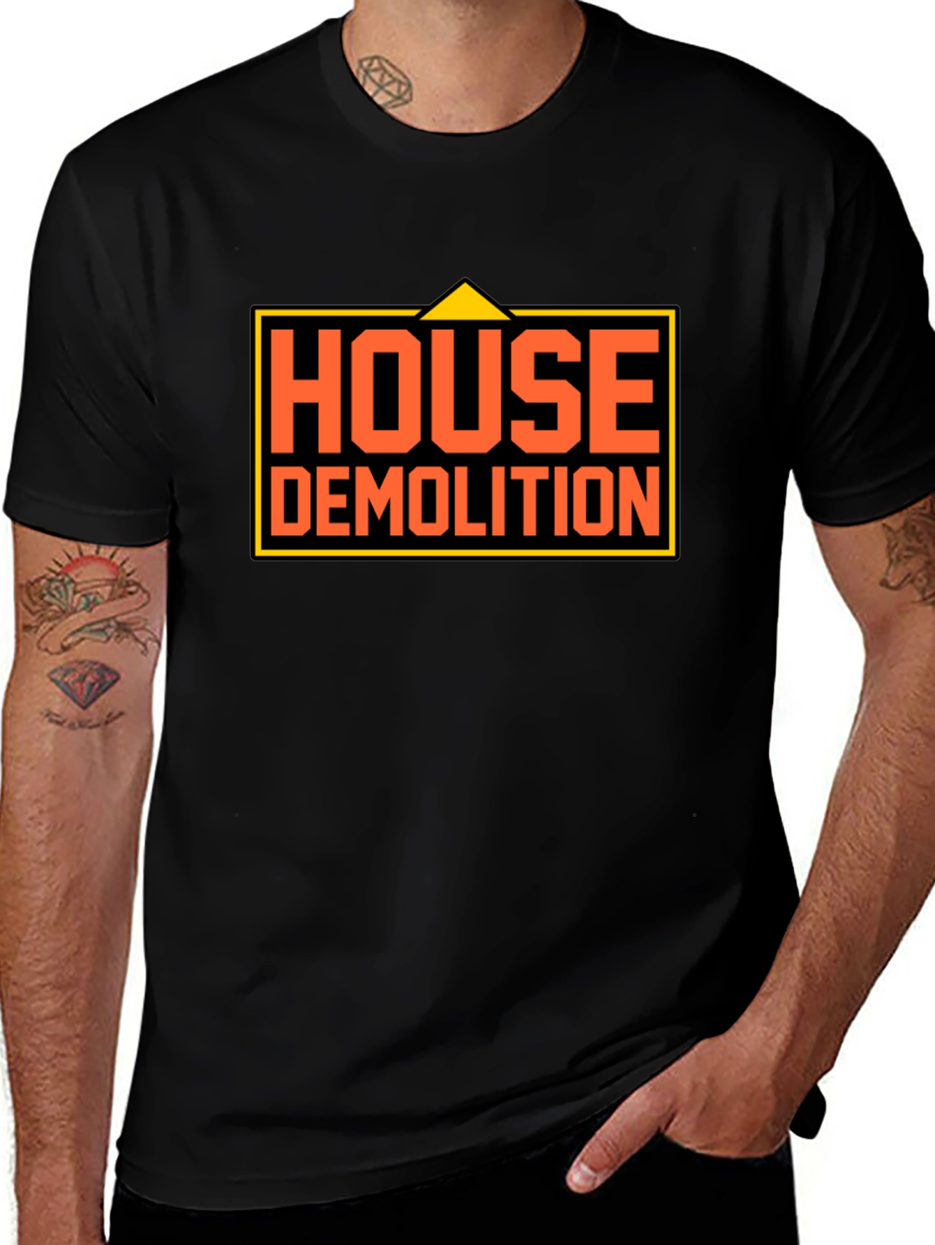 House Demolition Graphic Tee - Bold Construction Humor