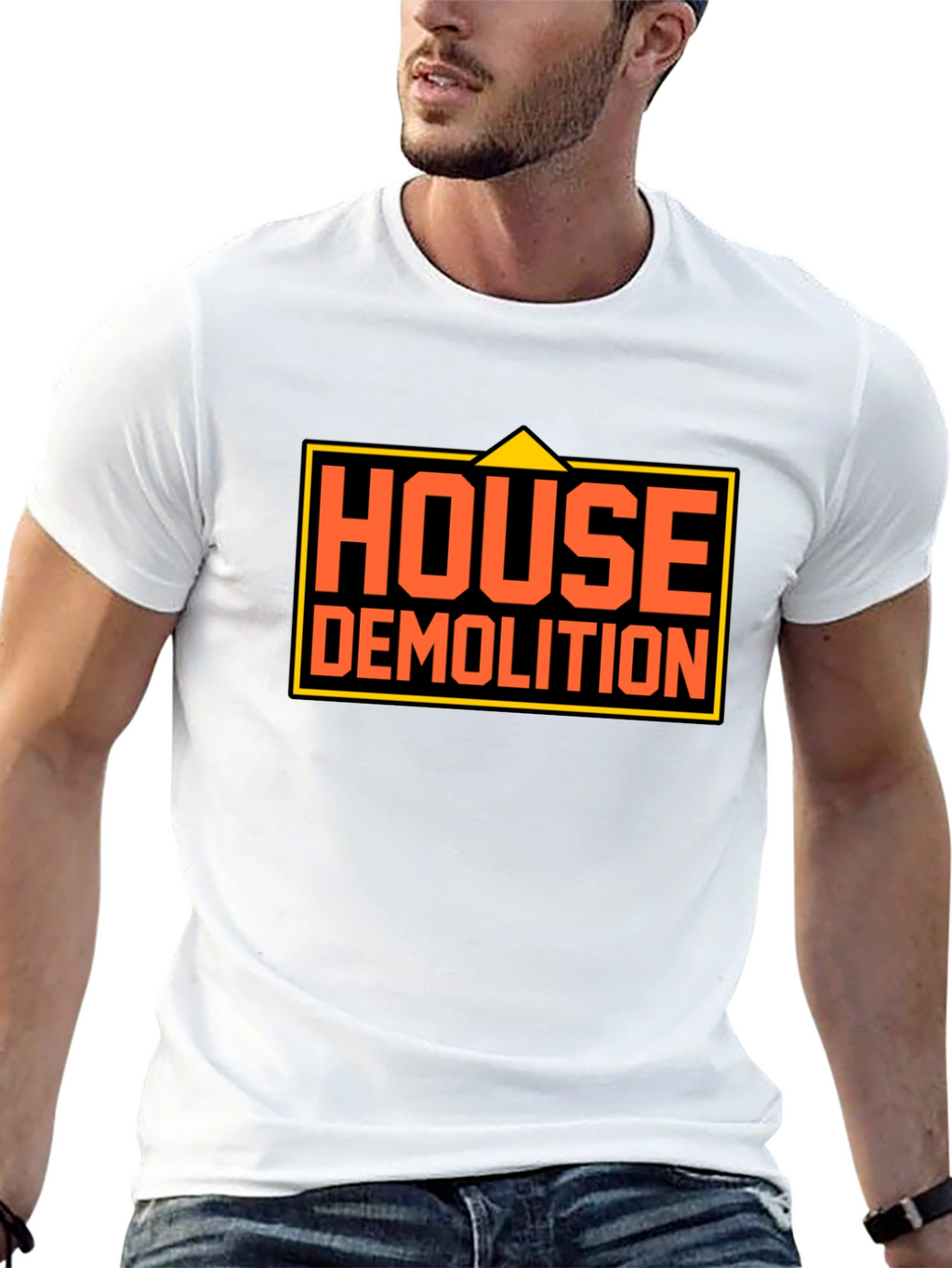 House Demolition Graphic Tee - Bold Construction Humor