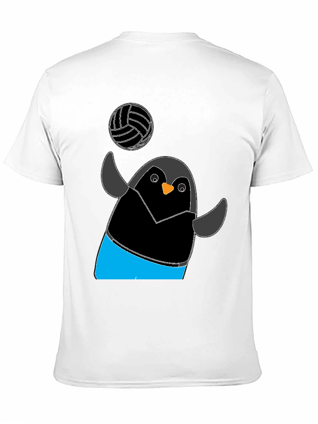 Penguin Volleyball T-Shirt - Black Casual Tee