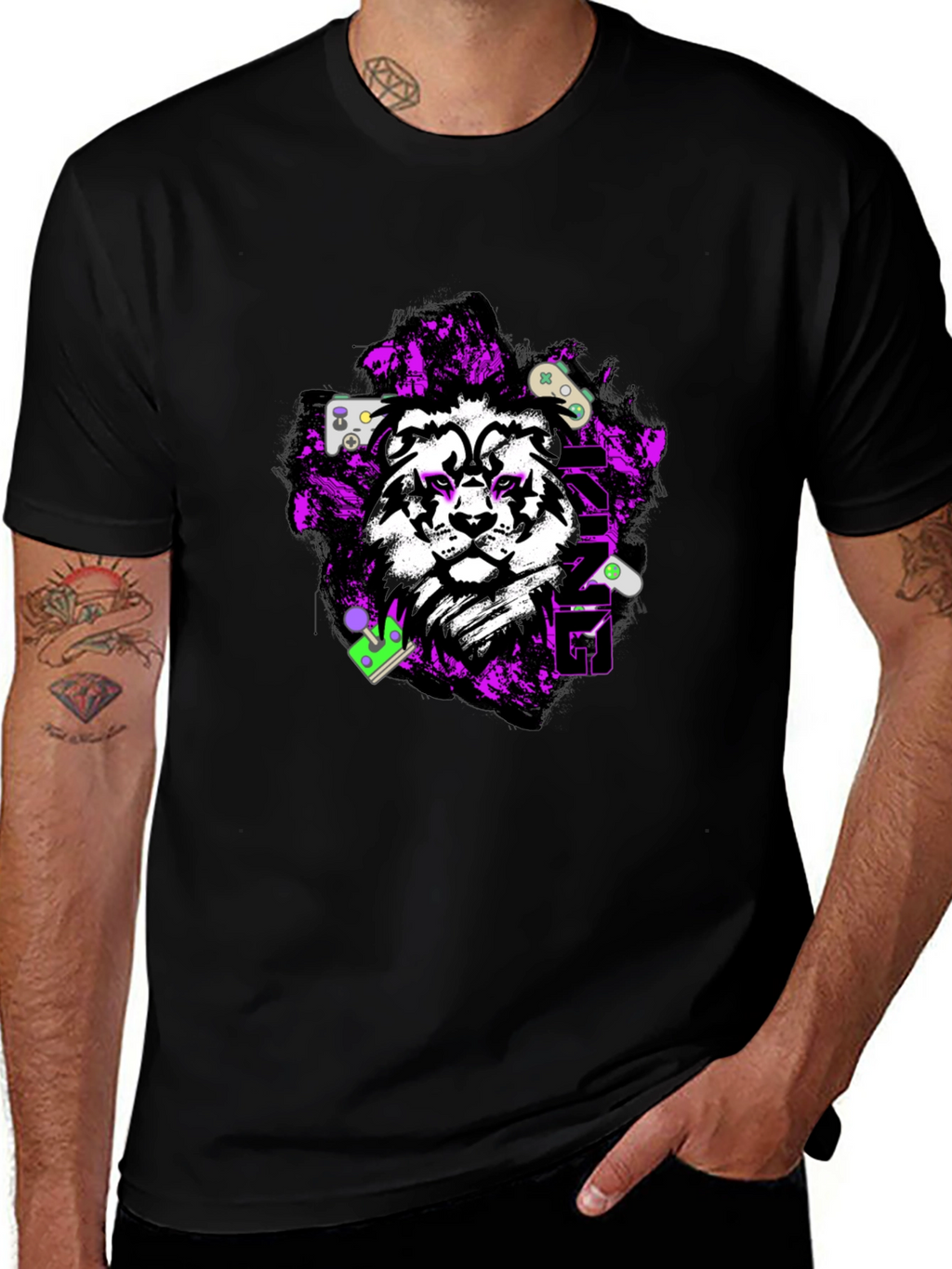 Gaming Lion Graphic Tee