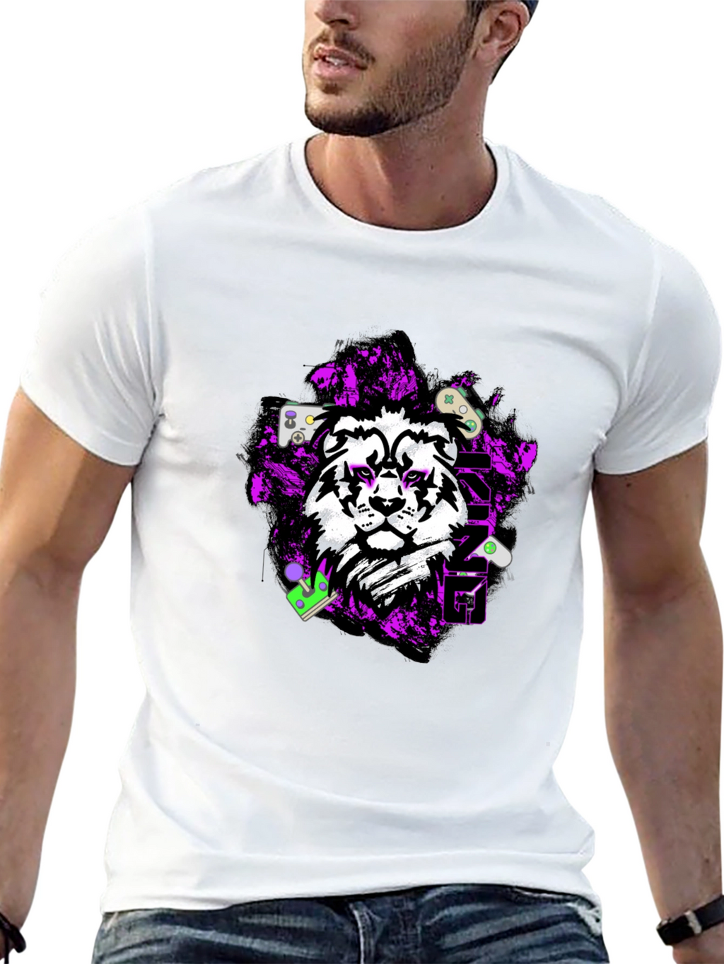 Gaming Lion Graphic Tee