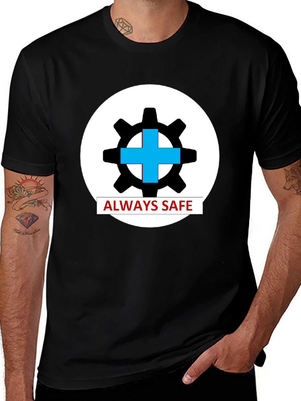 Always Safe Graphic T-Shirt - Black