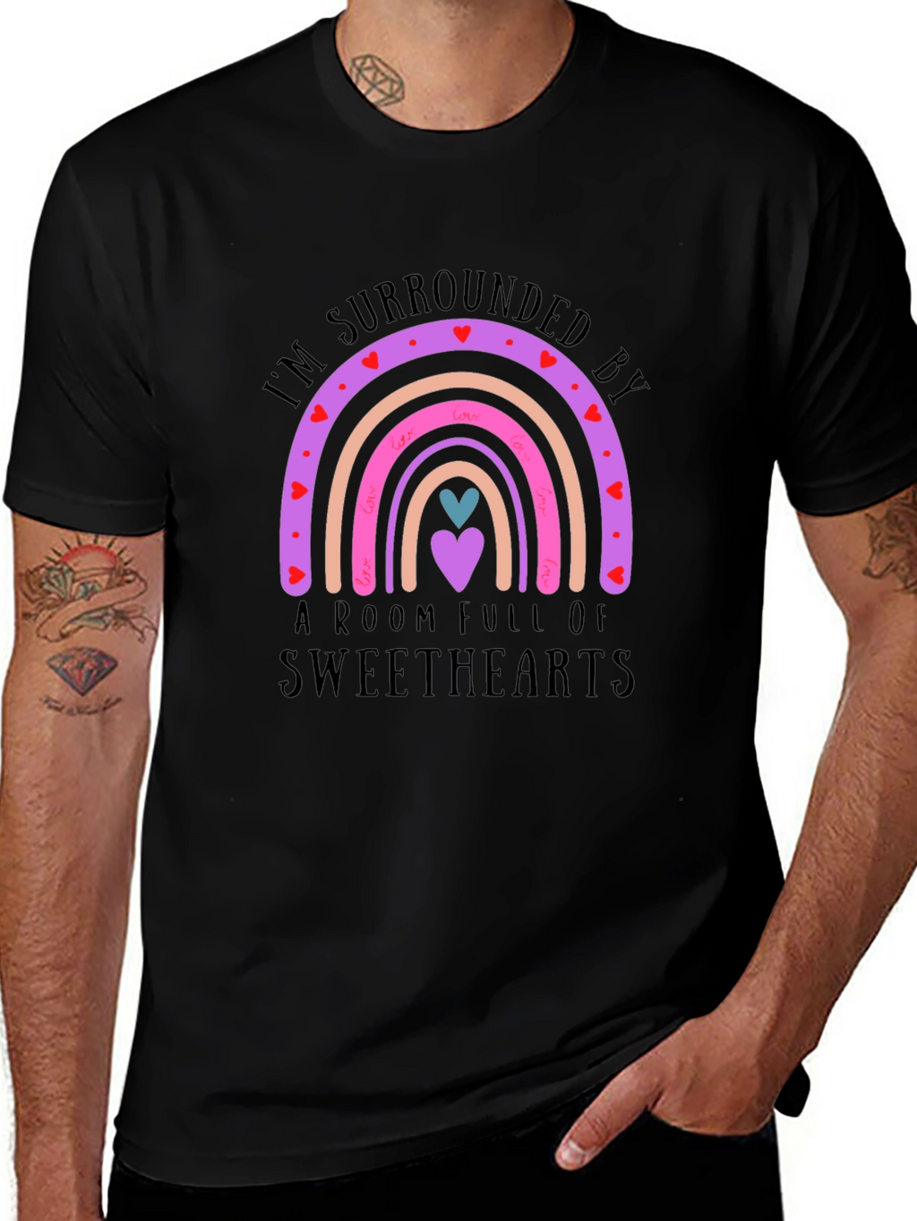 Sweethearts Rainbow T-Shirt - Cute Love Design