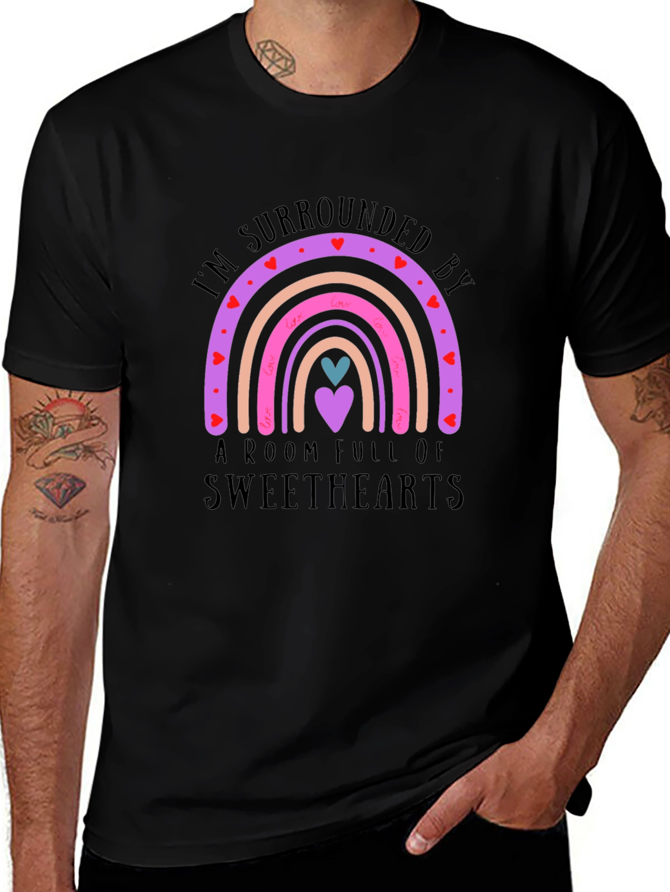Sweethearts Rainbow T-Shirt - Cute Love Design