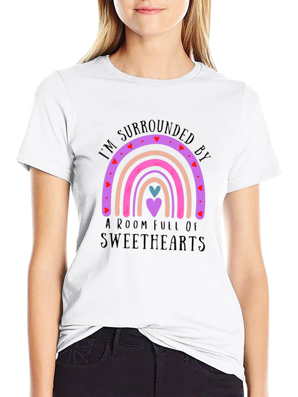 Sweethearts Rainbow T-Shirt - Cute Love Design