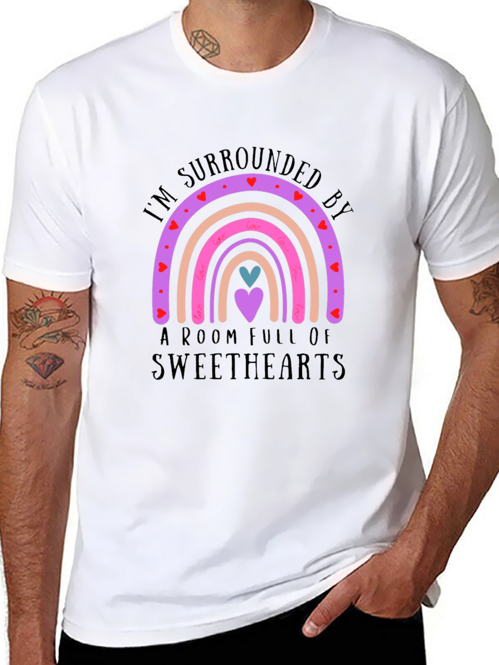 Sweethearts Rainbow T-Shirt - Cute Love Design
