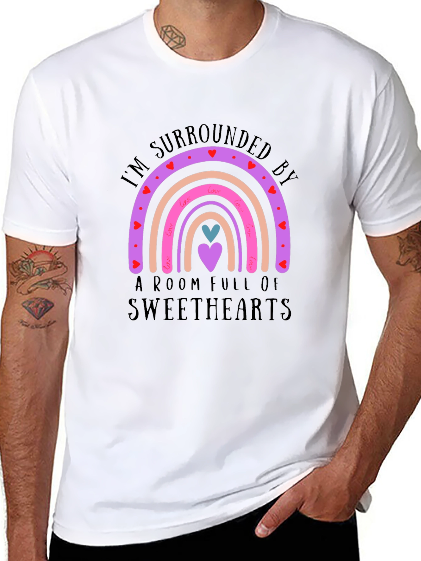 Sweethearts Rainbow T-Shirt - Cute Love Design