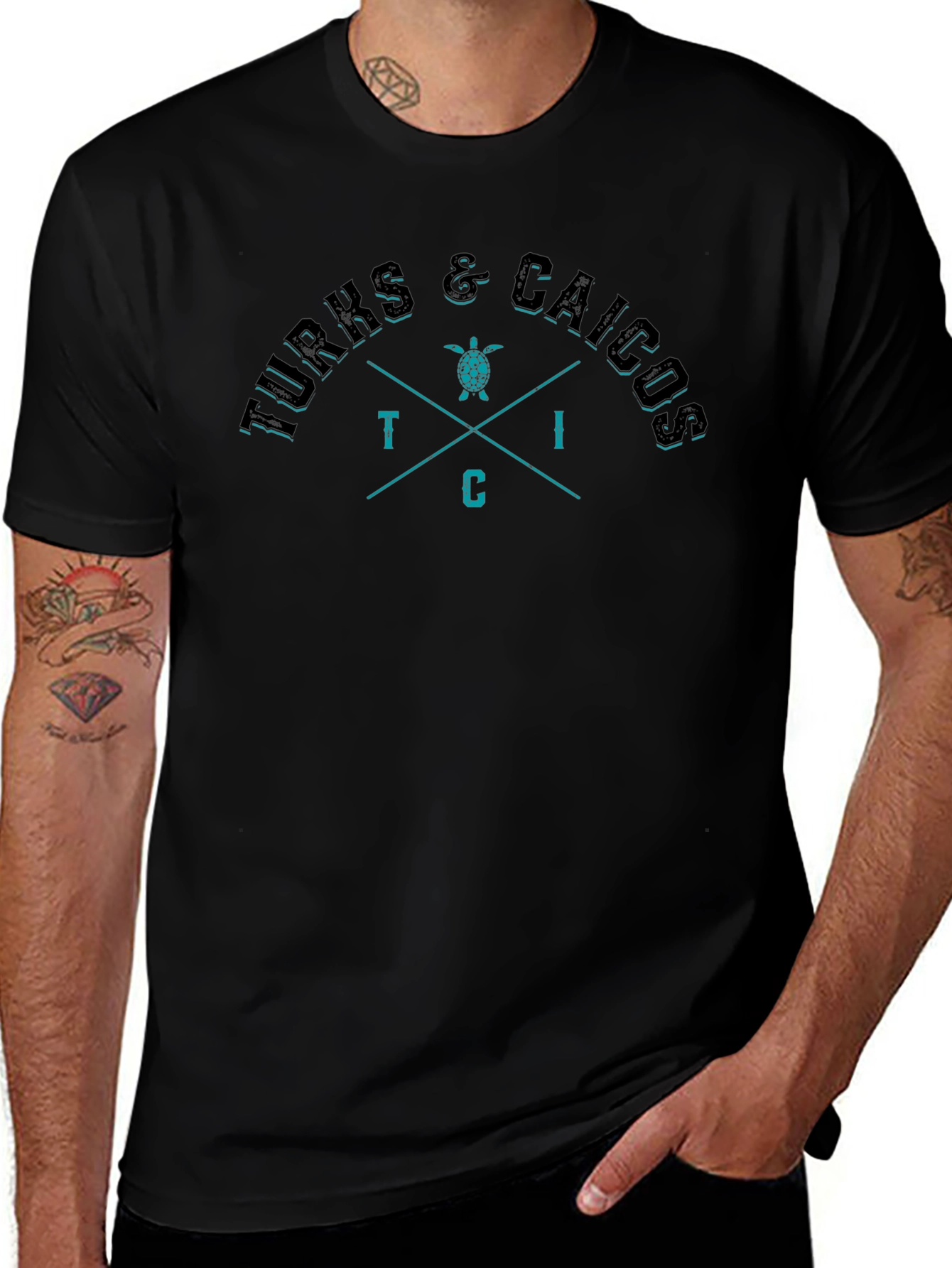 Turks & Caicos Graphic Tee - Black