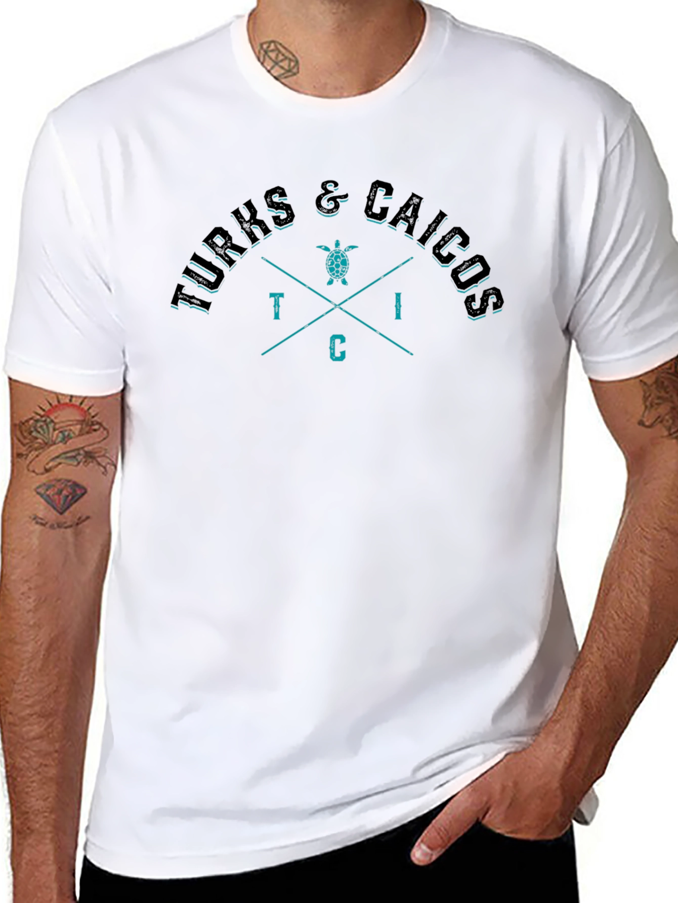 Turks & Caicos Graphic Tee - Black