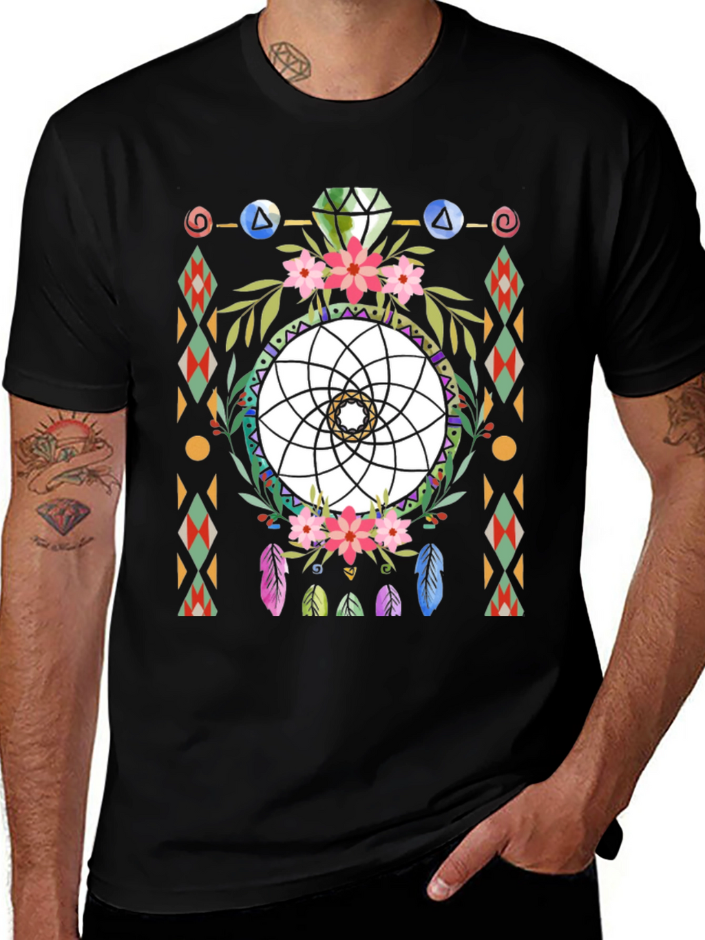 Dreamcatcher Graphic Tee - Bohemian Style