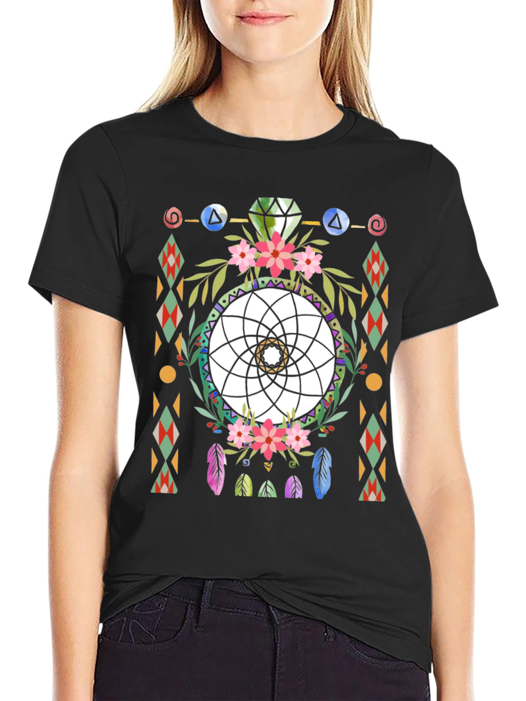 Dreamcatcher Graphic Tee - Bohemian Style
