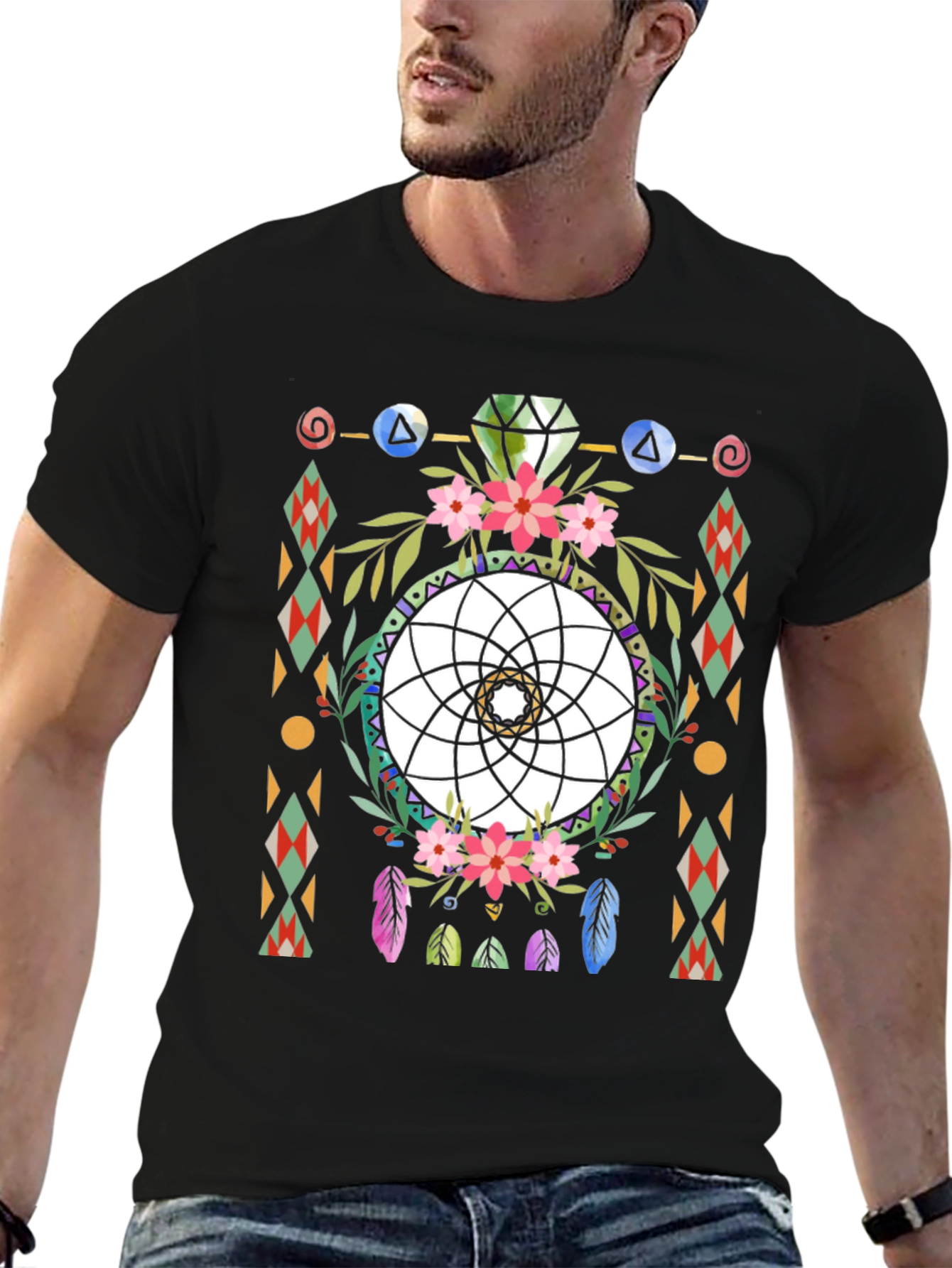 Dreamcatcher Graphic Tee - Bohemian Style