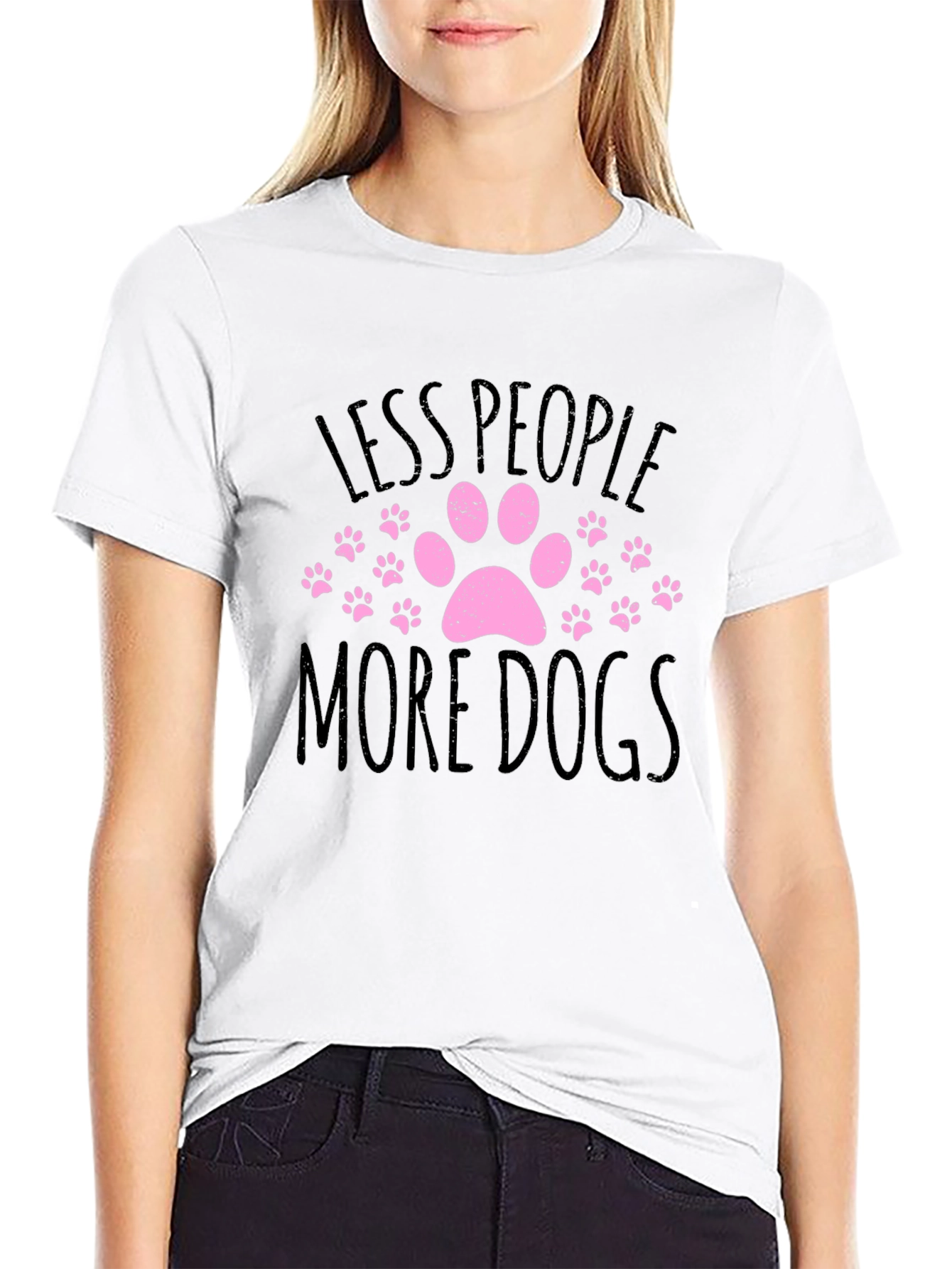 Less People More Dogs Graphic T-Shirt