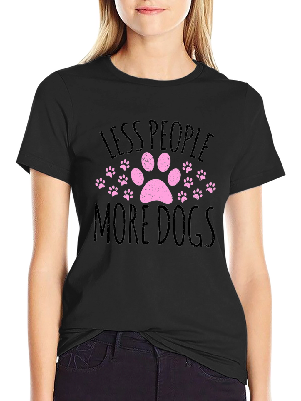 Less People More Dogs Graphic T-Shirt