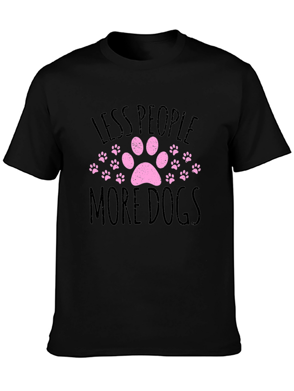 Less People More Dogs Graphic T-Shirt