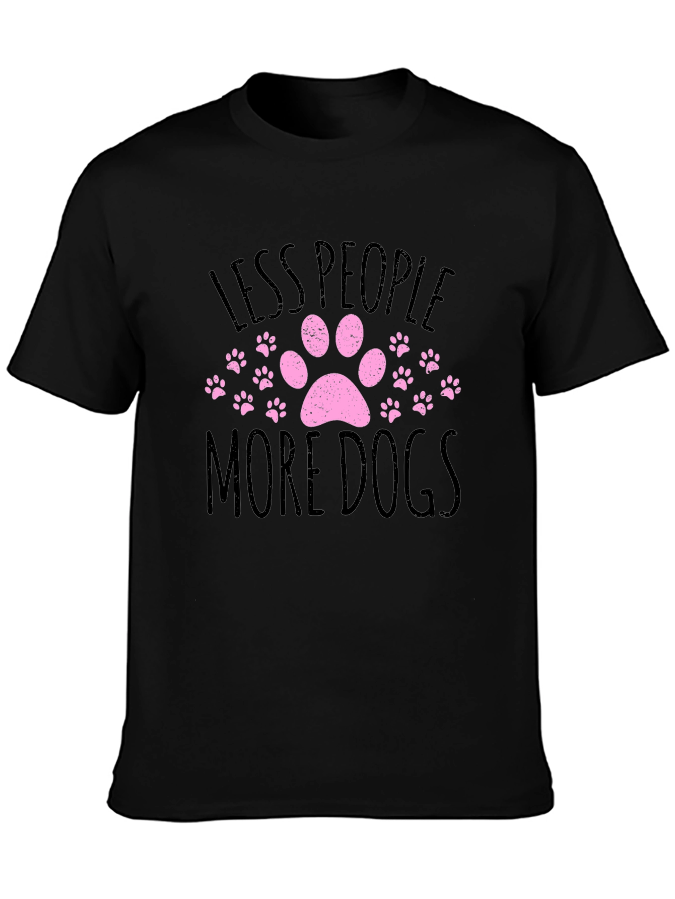 Less People More Dogs Graphic T-Shirt