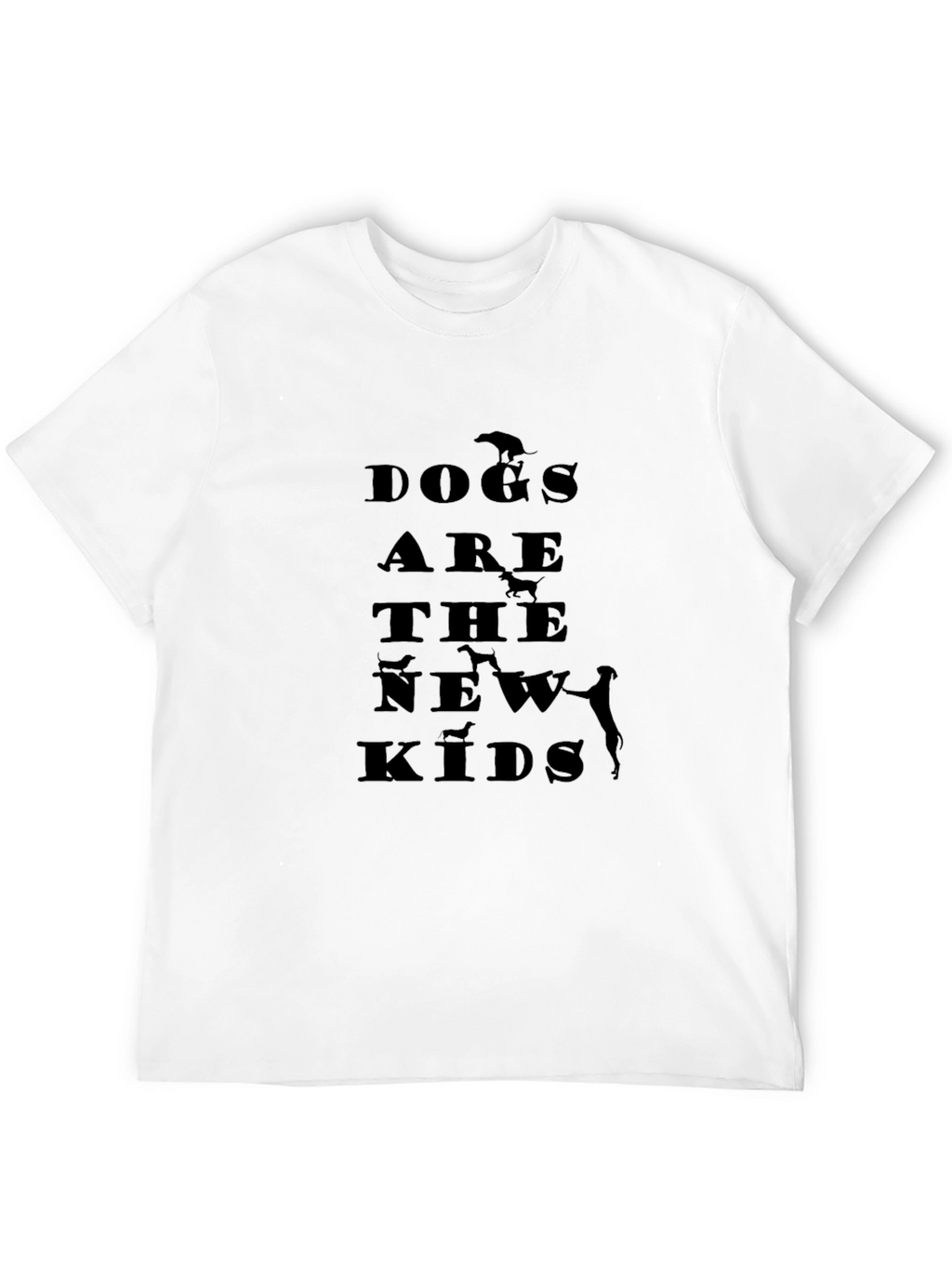 Dogs Are The New Kids Black Graphic T-Shirt