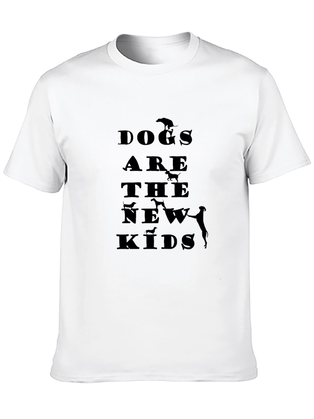 Dogs Are The New Kids Black Graphic T-Shirt