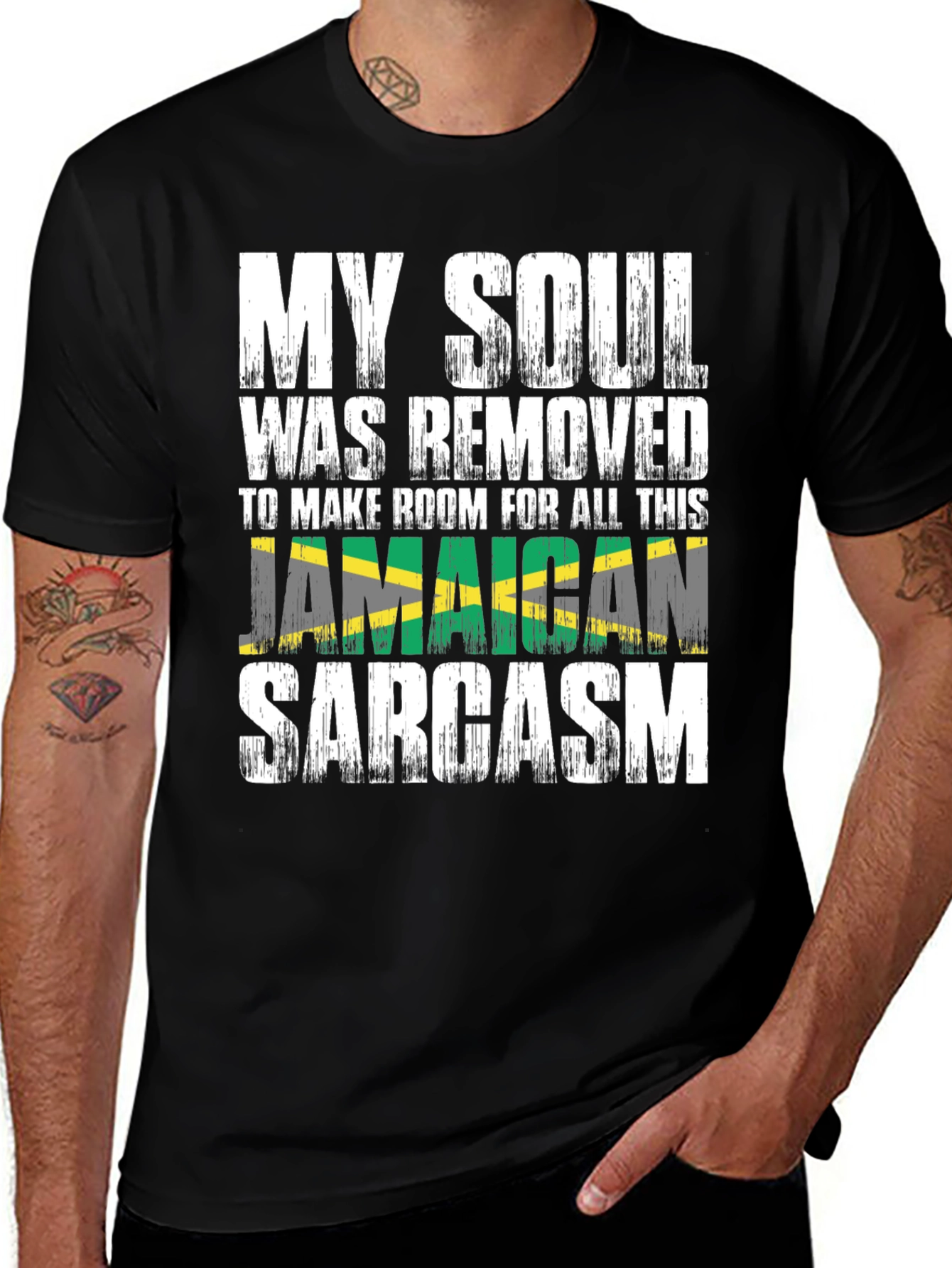 Jamaican Sarcasm Graphic Tee - Black