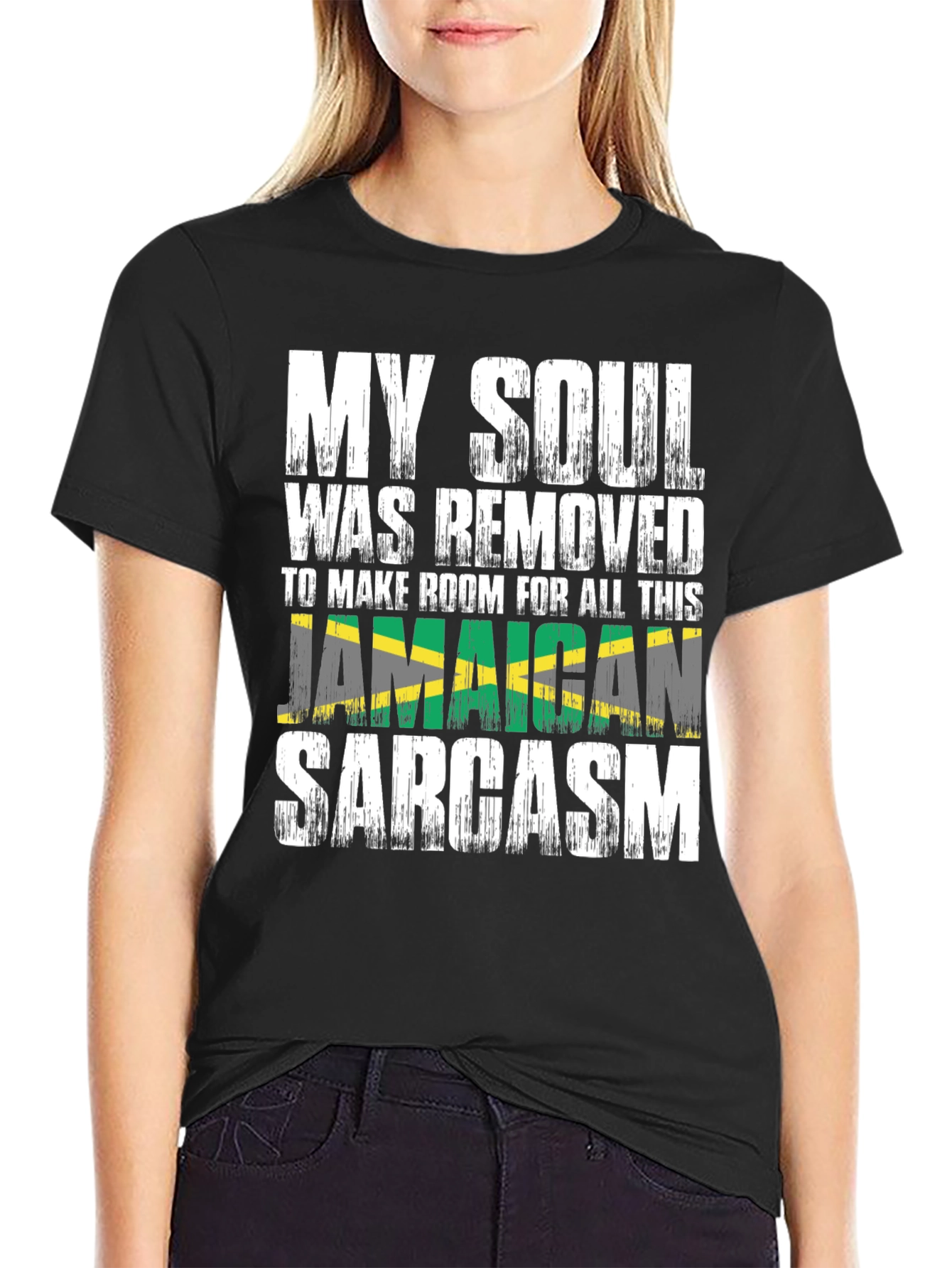 Jamaican Sarcasm Graphic Tee - Black
