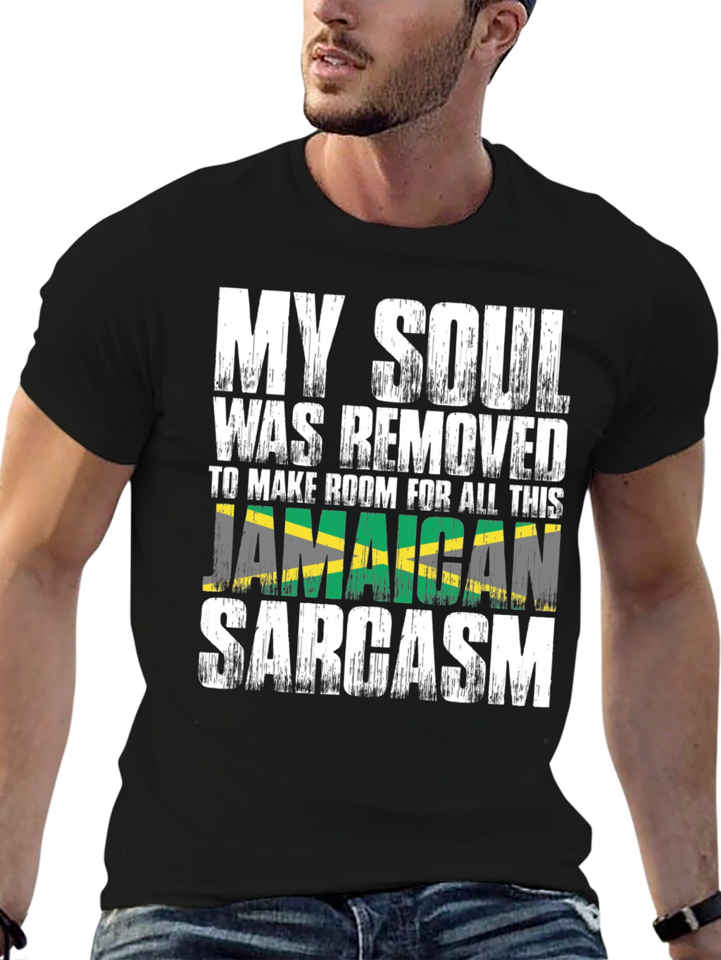 Jamaican Sarcasm Graphic Tee - Black