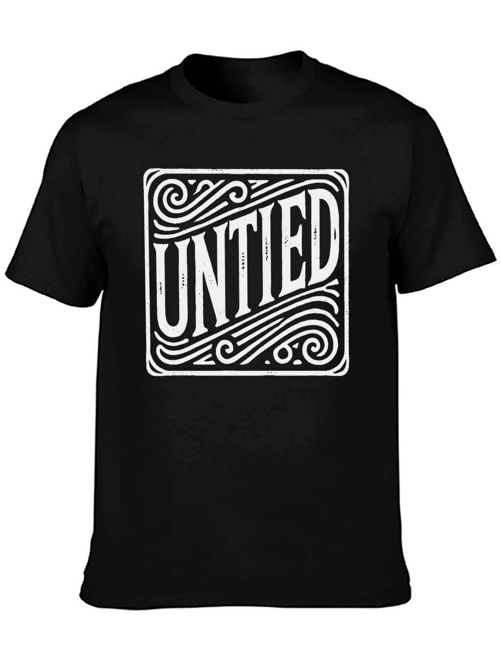 Untied Graphic Tee - Mens Black T-Shirt