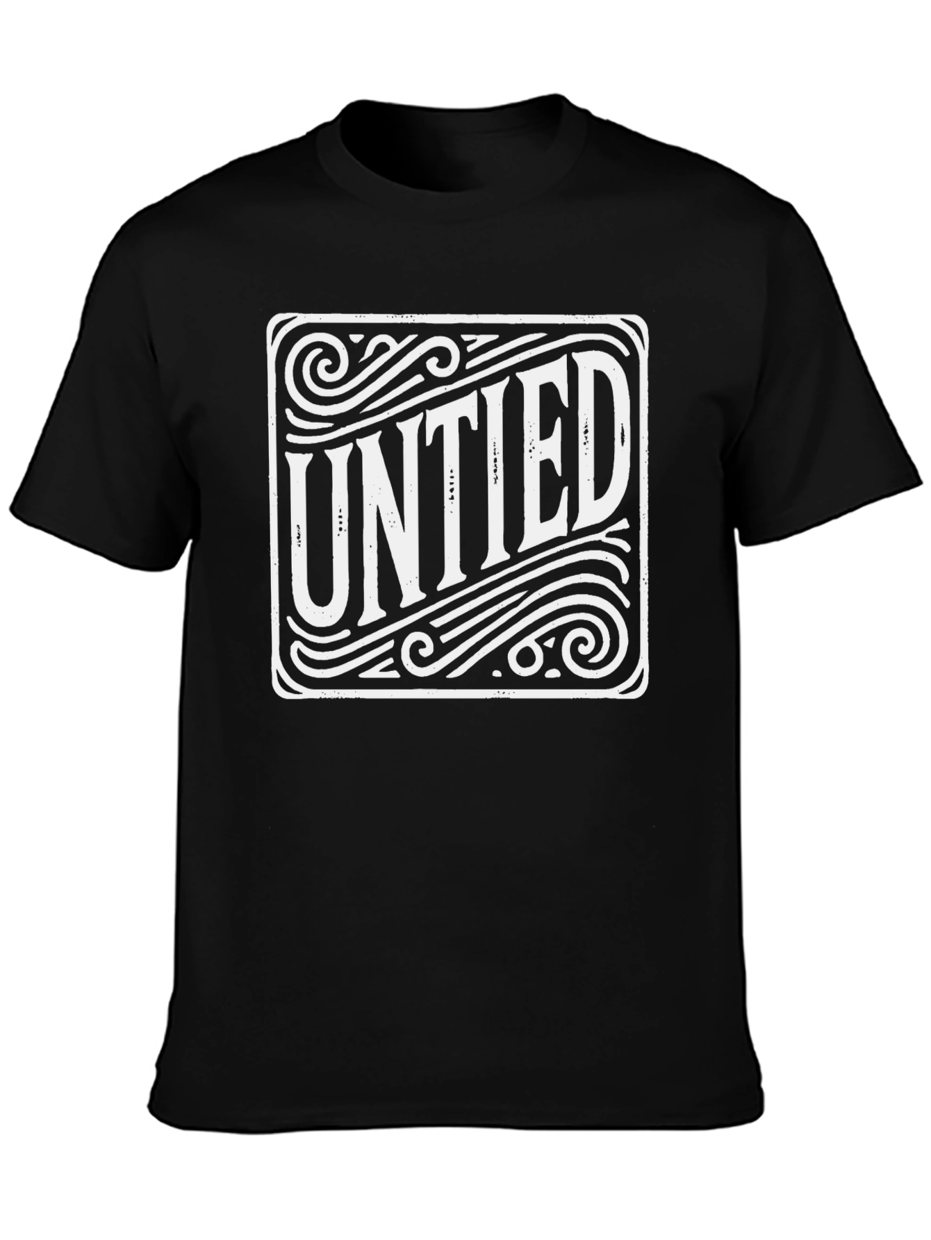Untied Graphic Tee - Mens Black T-Shirt