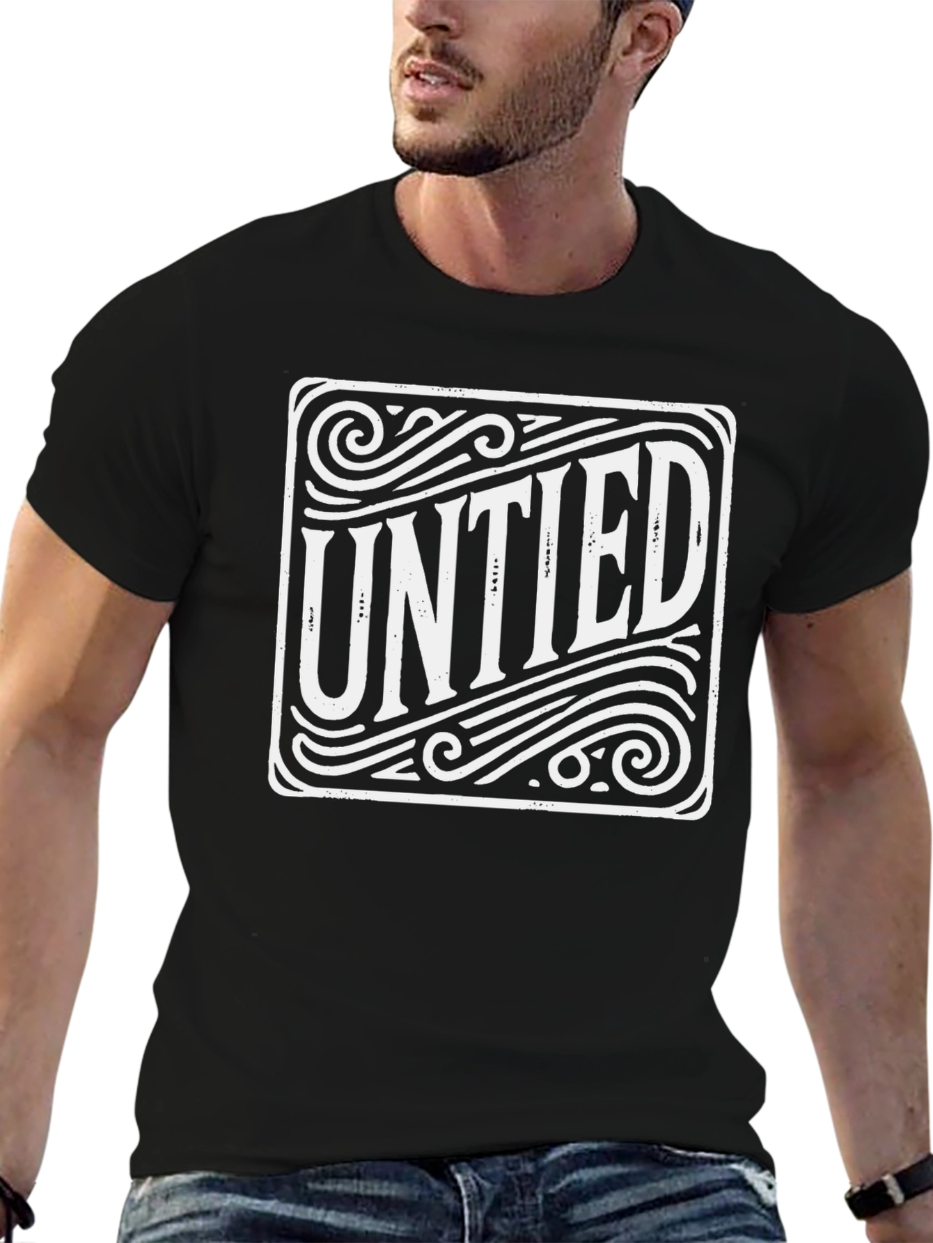 Untied Graphic Tee - Mens Black T-Shirt
