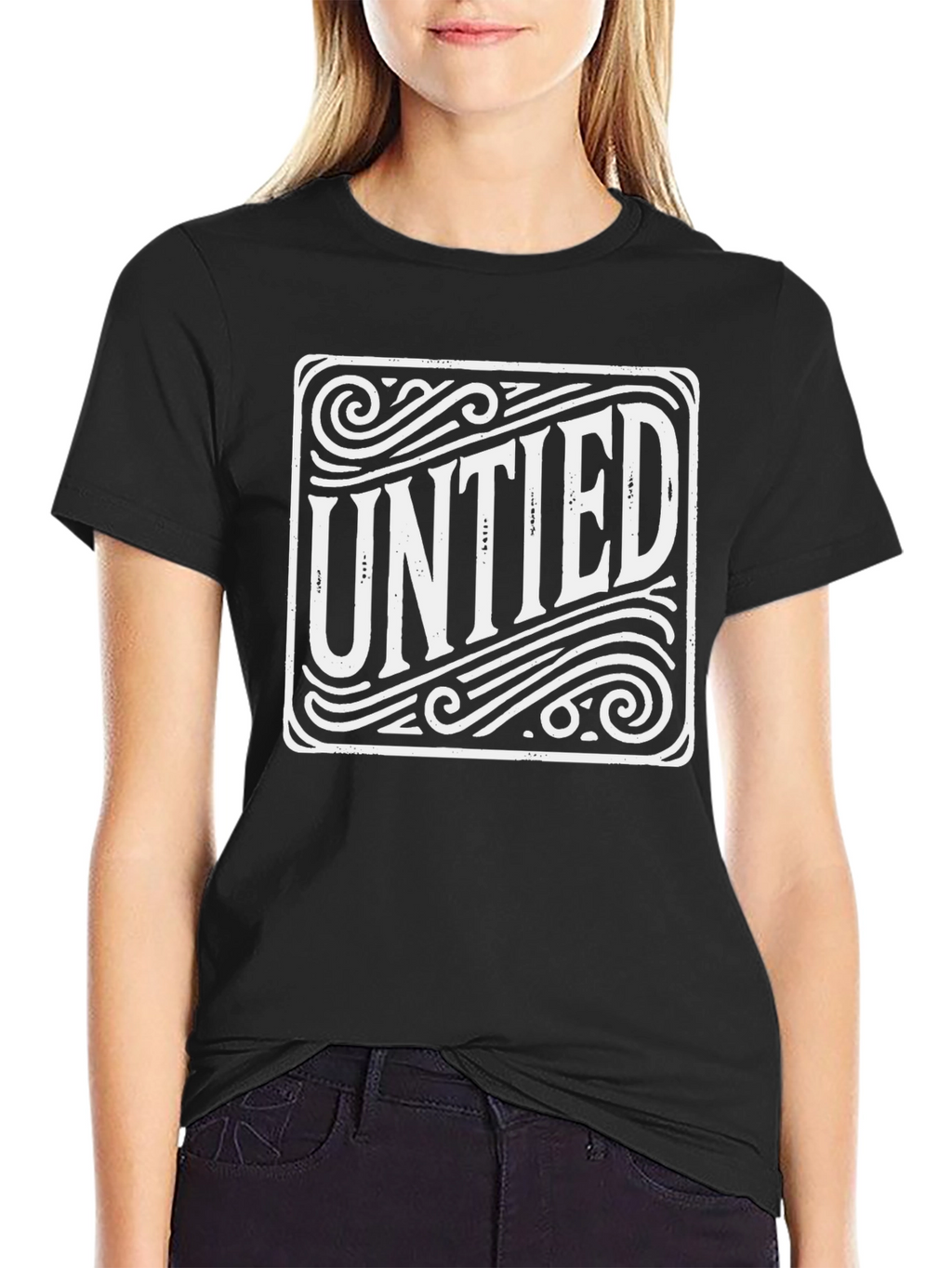 Untied Graphic Tee - Mens Black T-Shirt