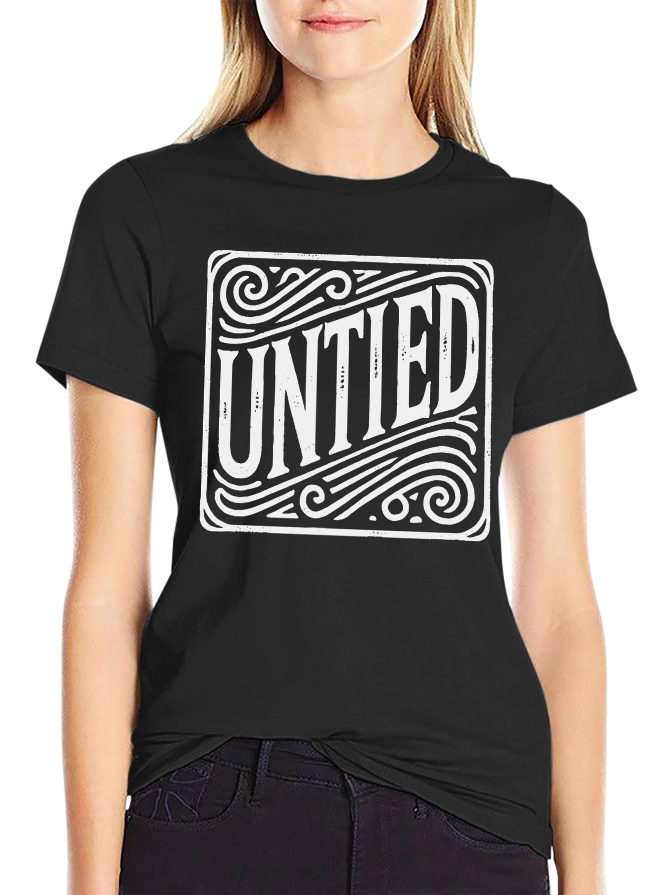 Untied Graphic Tee - Mens Black T-Shirt