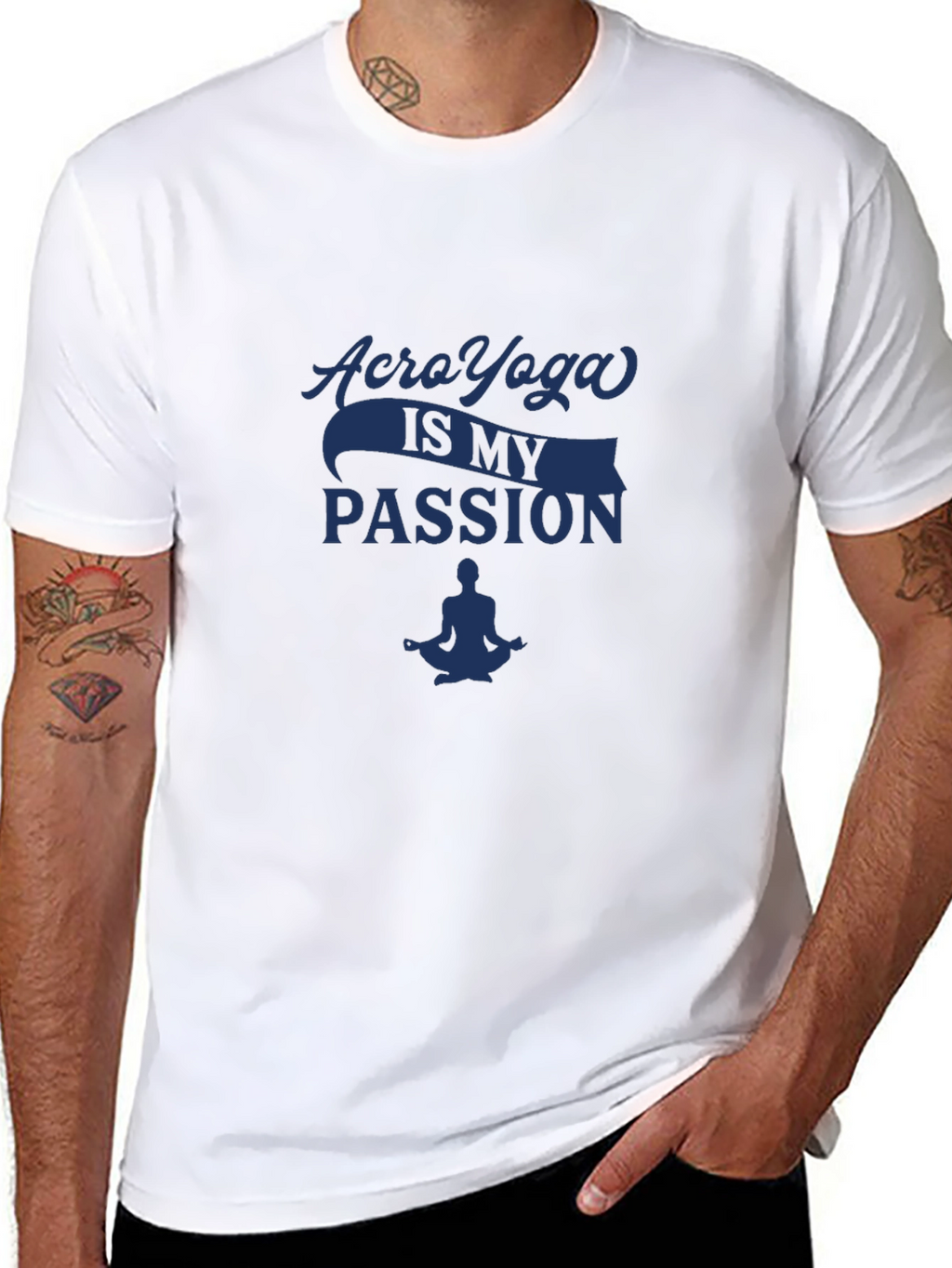 Acro Yoga Passion T-Shirt - Meditation Design