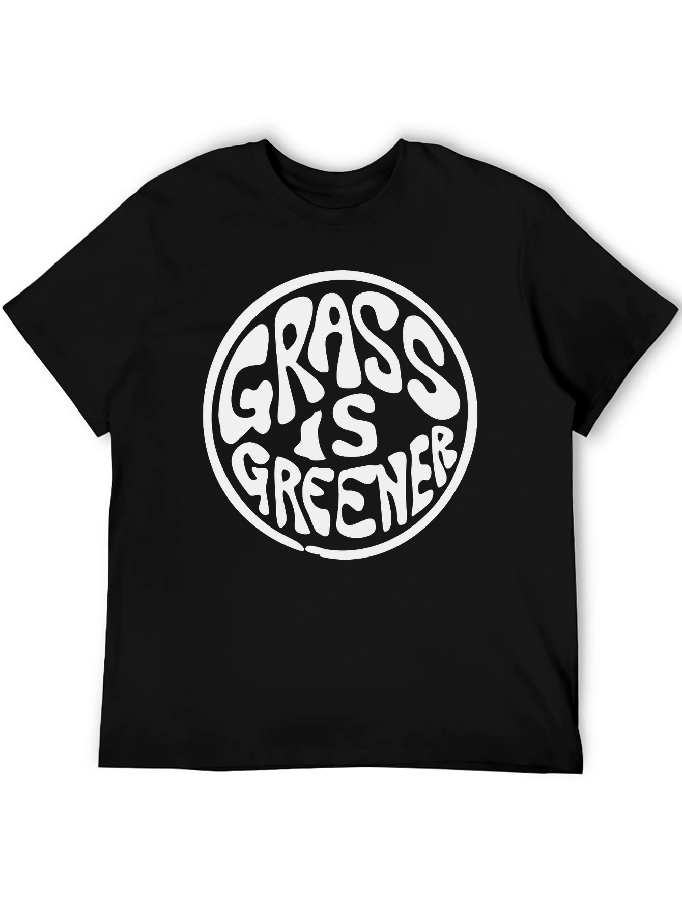 Grass Is Greener T-Shirt - Black Classic Fit