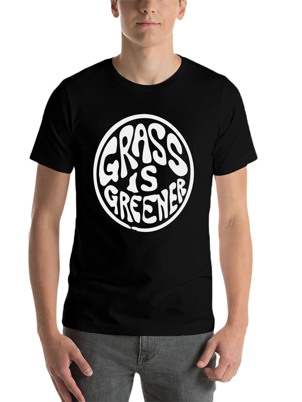Grass Is Greener T-Shirt - Black Classic Fit