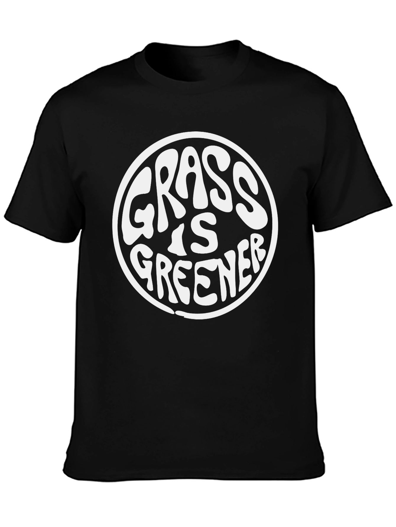 Grass Is Greener T-Shirt - Black Classic Fit