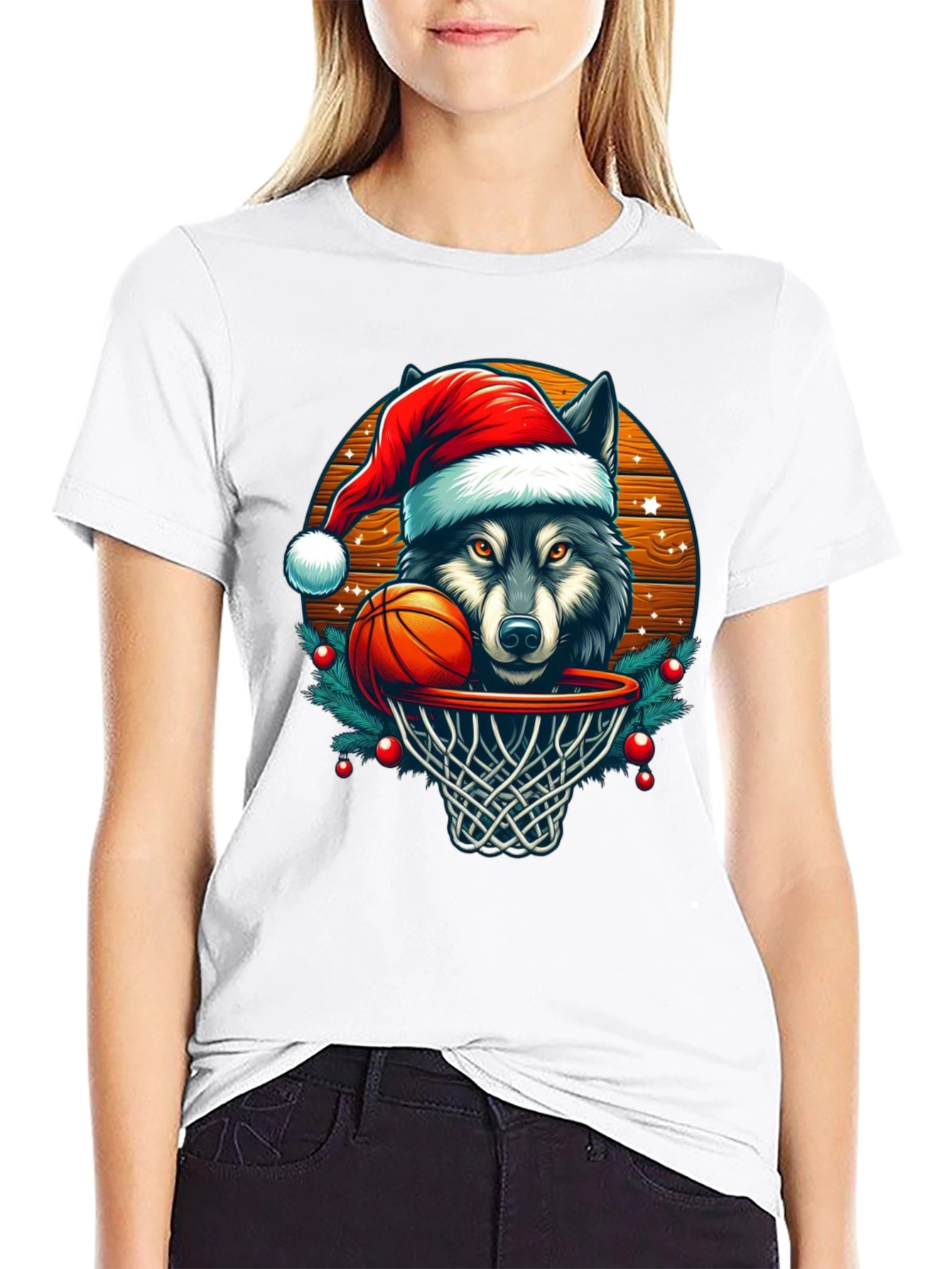 Wolf Dunk Christmas T-Shirt