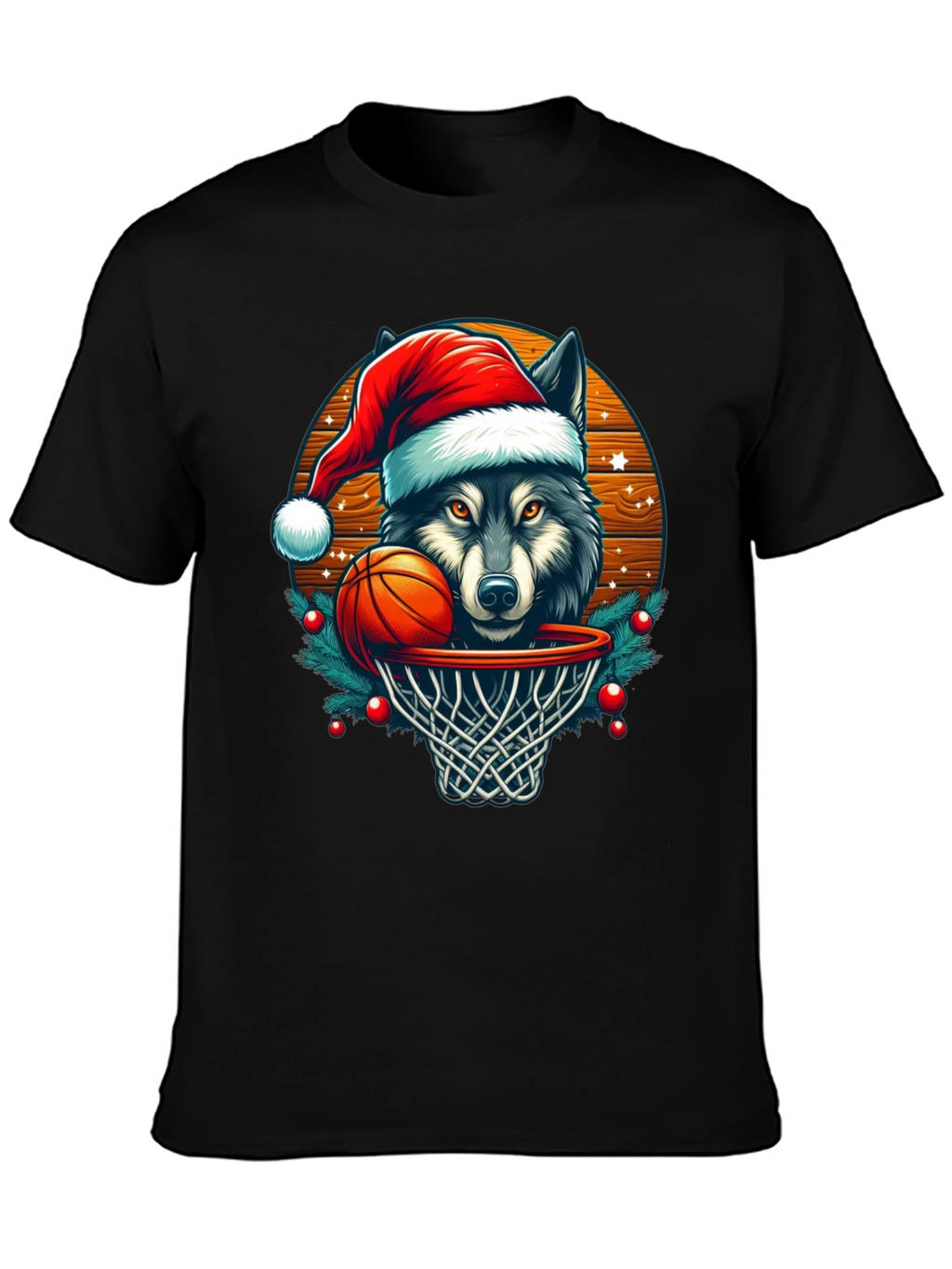 Wolf Dunk Christmas T-Shirt