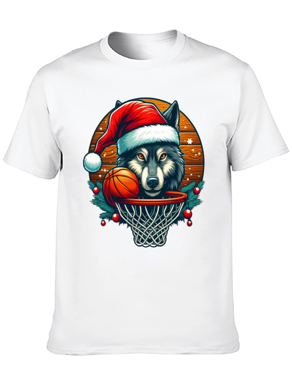 Wolf Dunk Christmas T-Shirt