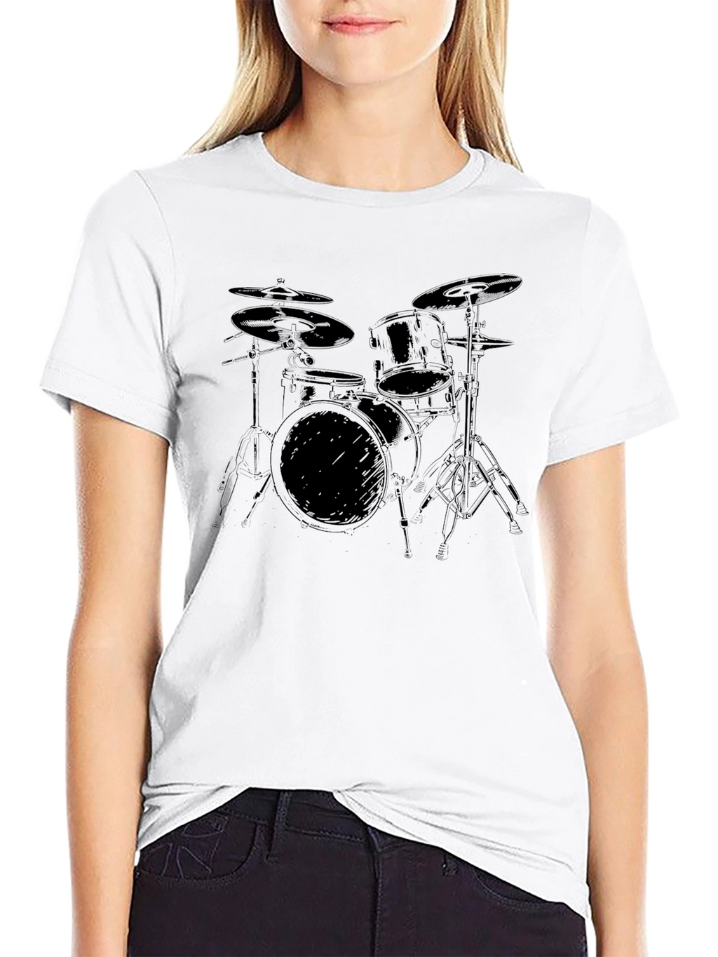 Drum Kit Graphic T-Shirt - Musician Tee