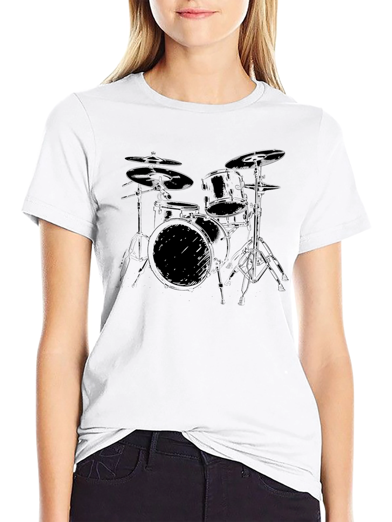 Drum Kit Graphic T-Shirt - Musician Tee