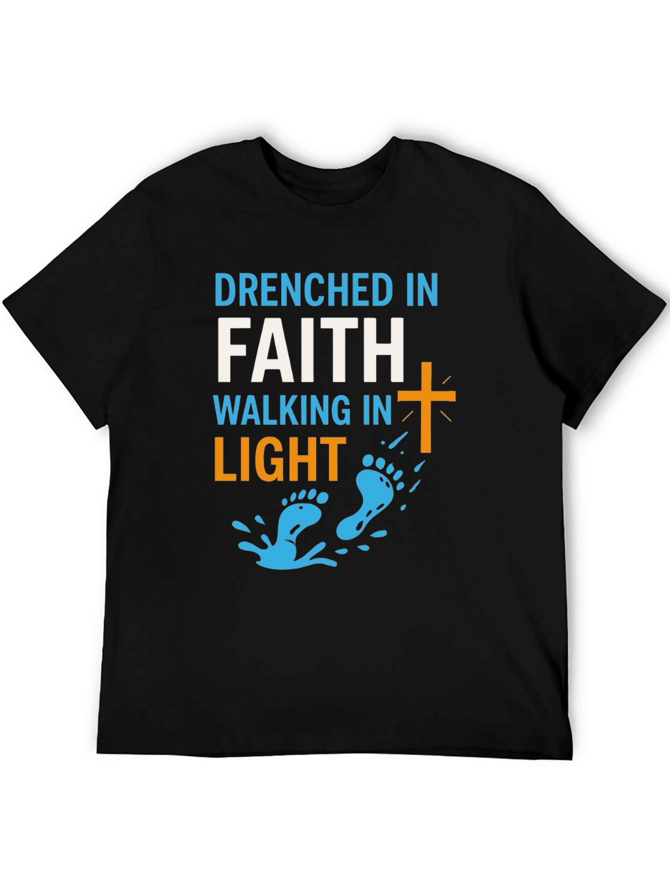 Drenched in Faith Walking in Light Graphic Tee