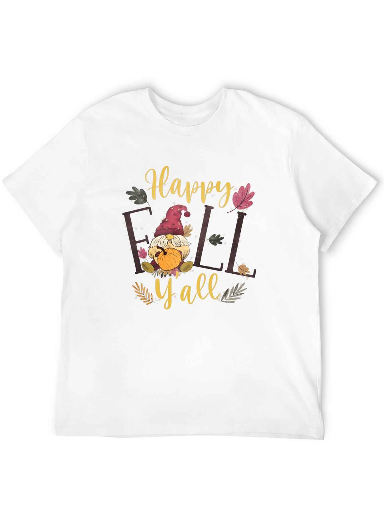 Happy Fall Yall Black T-Shirt