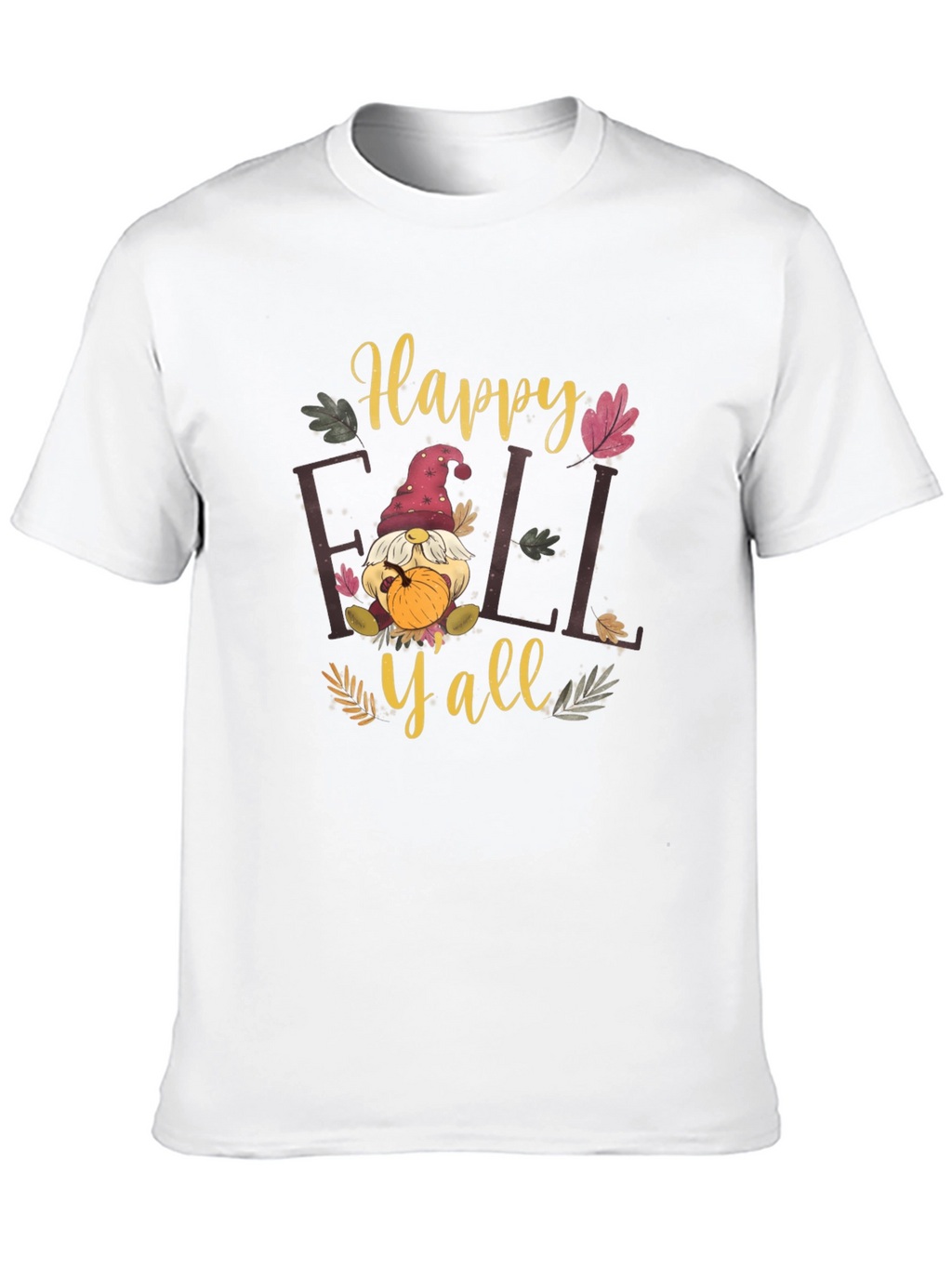 Happy Fall Yall Black T-Shirt